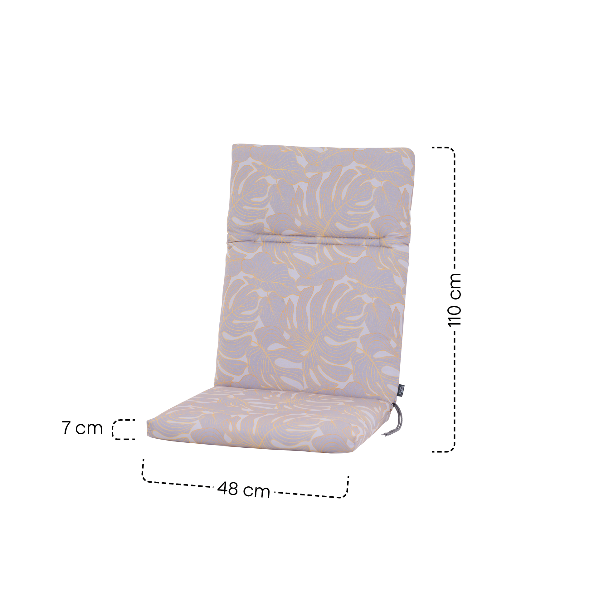 COMFORT Sesselauflage | tropische Blätter | 120 c...