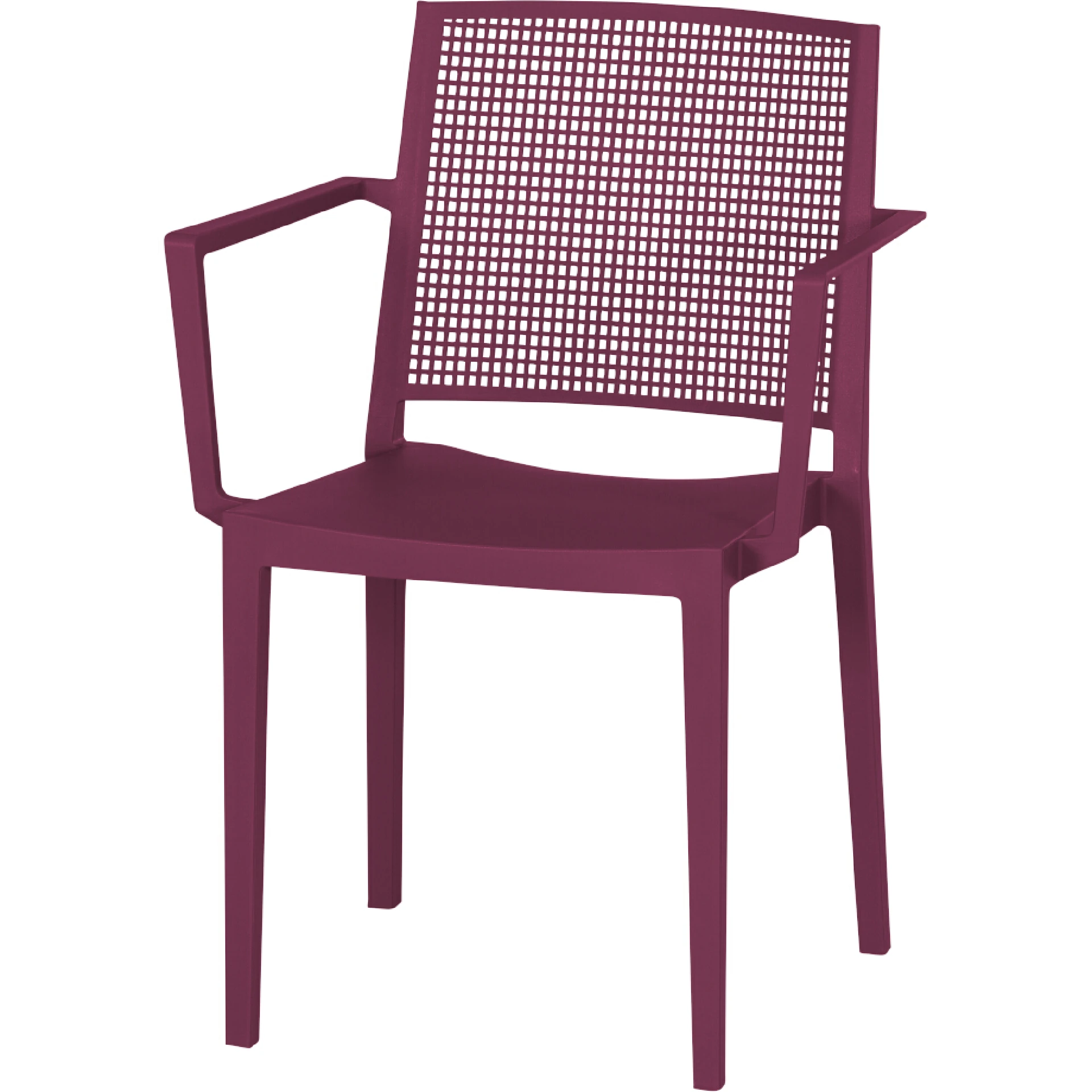 SQUARE Stapelsessel mit Armlehne | bordeaux | Urba...