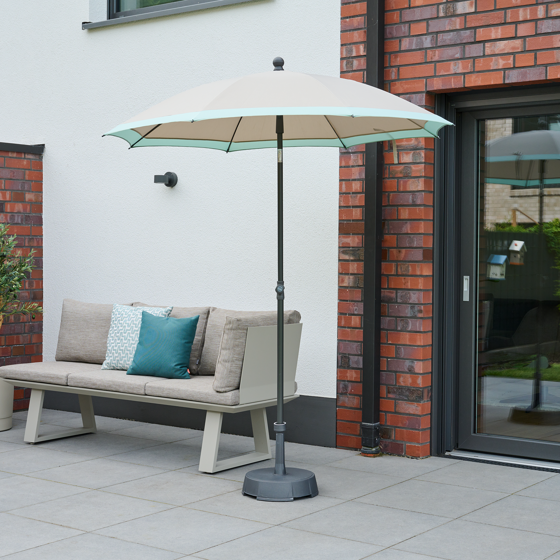 CITY Push Mittelstockschirm | Ø 180 cm | beige-ni...