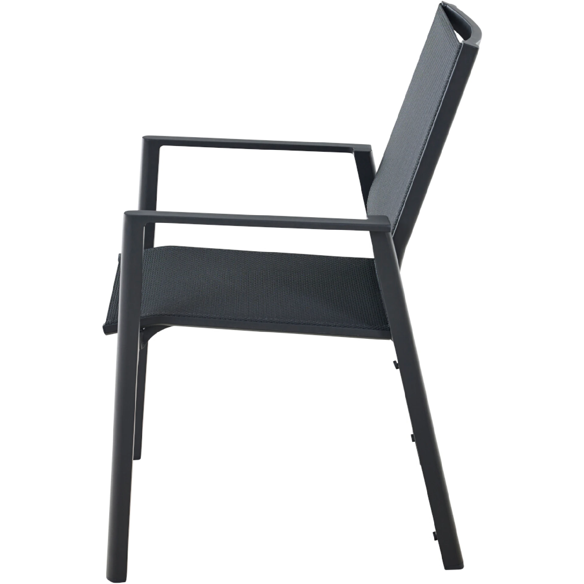 BOLOGNA Stapelsessel mit Armlehne | grau / anthraz...