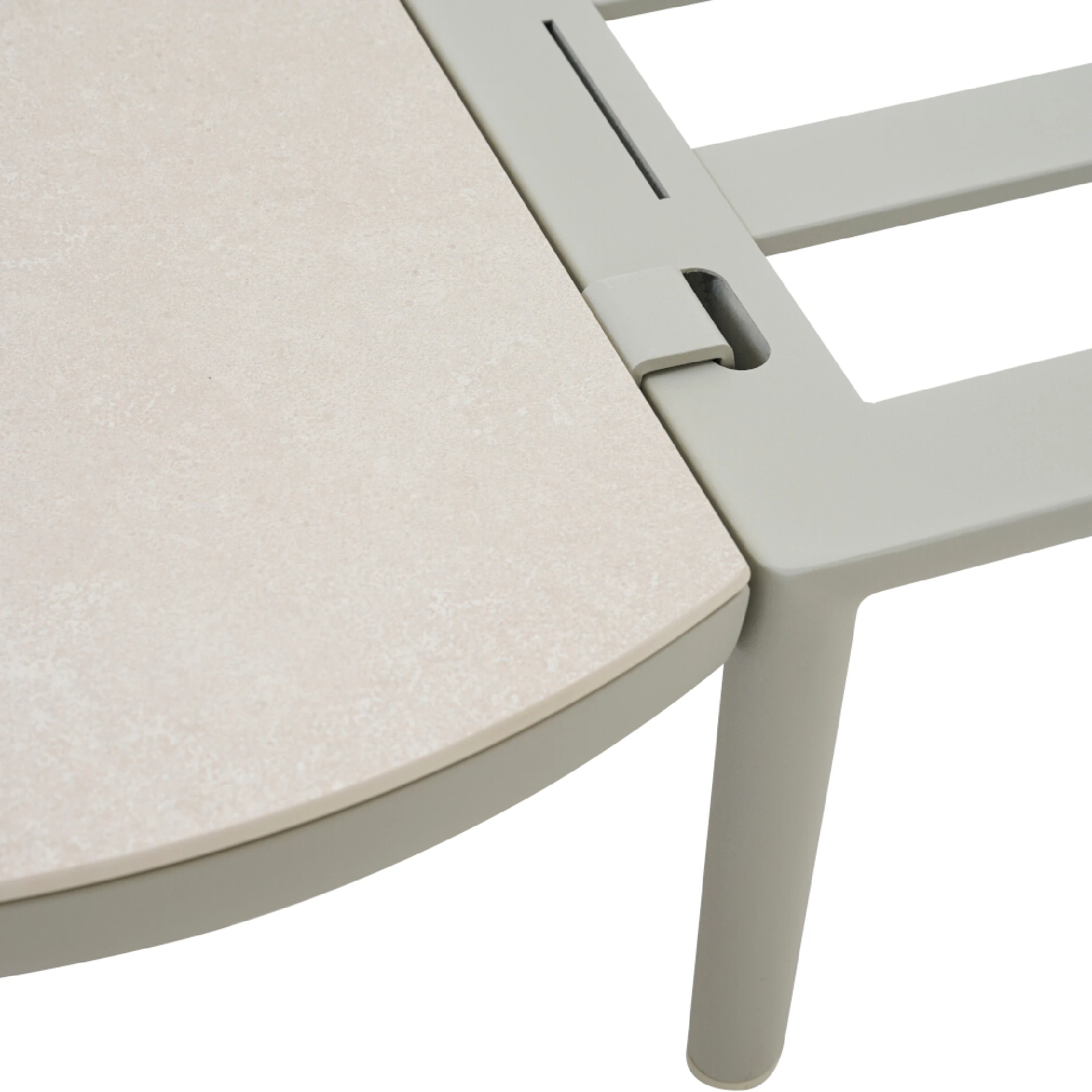 CALDARO Seitentisch | beige / seidengrau