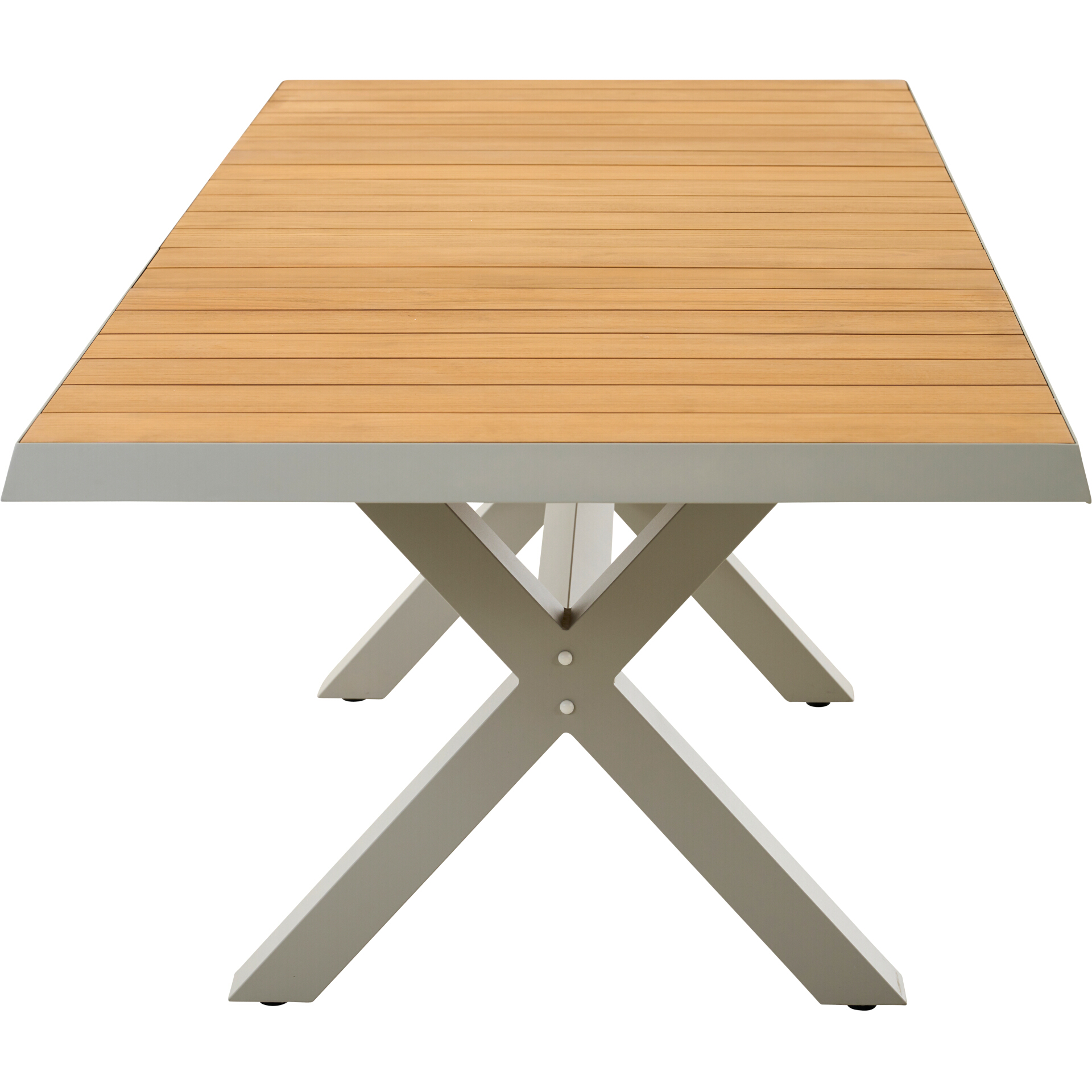 Ausziehtisch SINCRO matt seidengrau / Teak FSC | G...