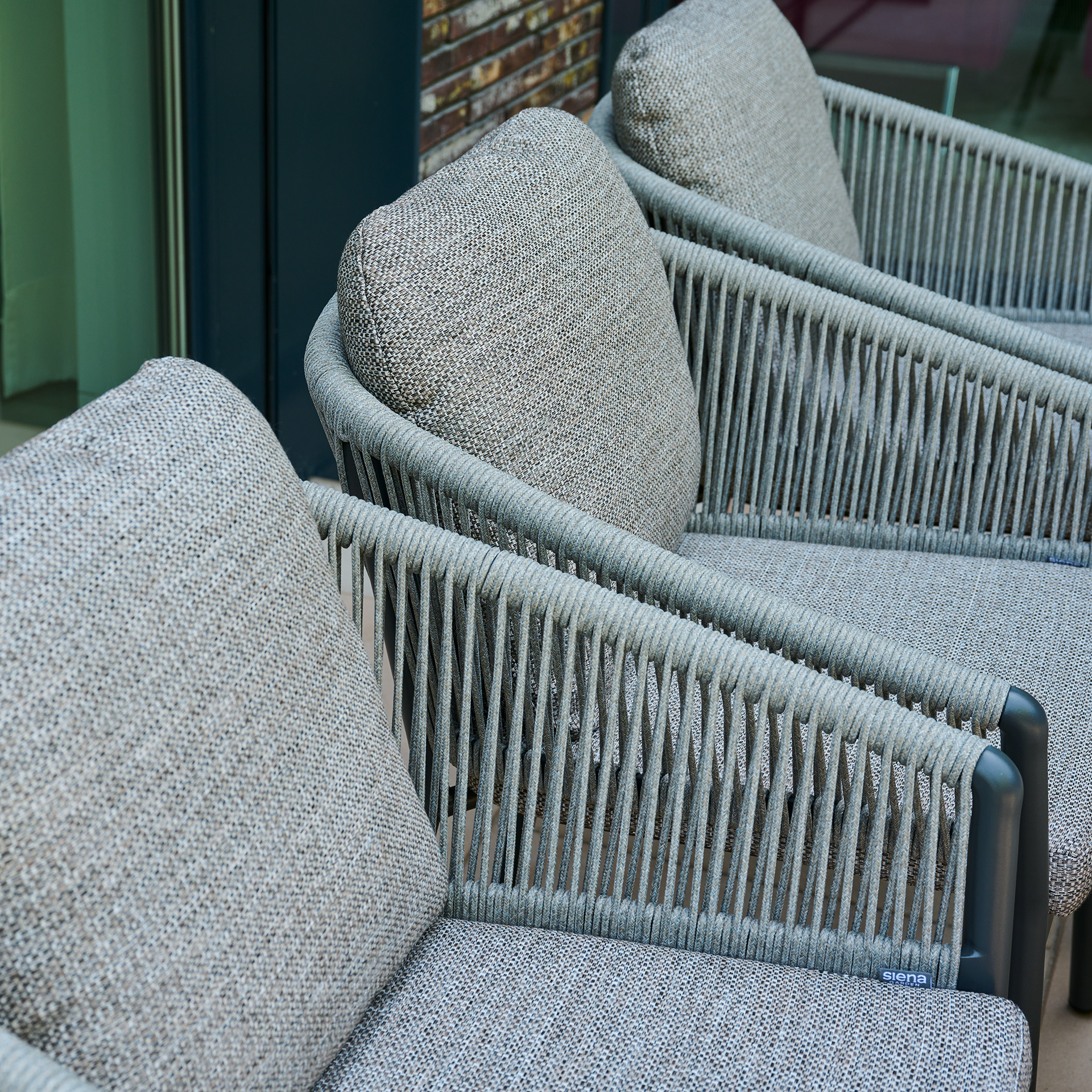 MERANO Stapelsessel | inkl. Kissen | taupe grau / ...