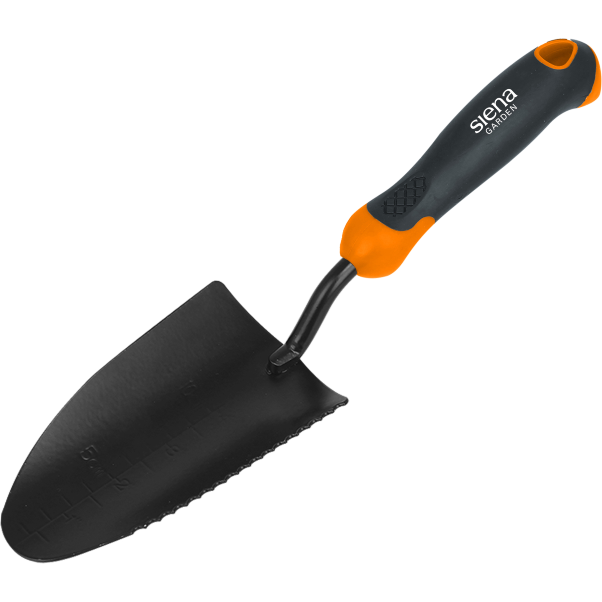 GRIP-LINE Pflanzkelle mit gezahnter Seite | Komponenten Griff | orange/schwarz