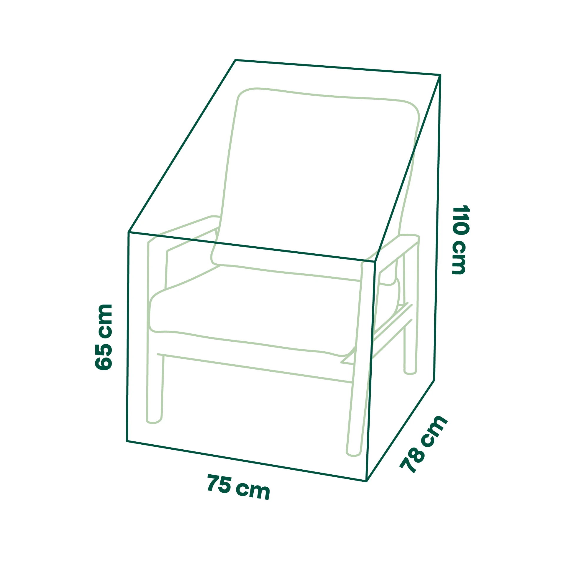 Beschermhoes Plus loungestoel XL | 75 x 78 x 65/1...