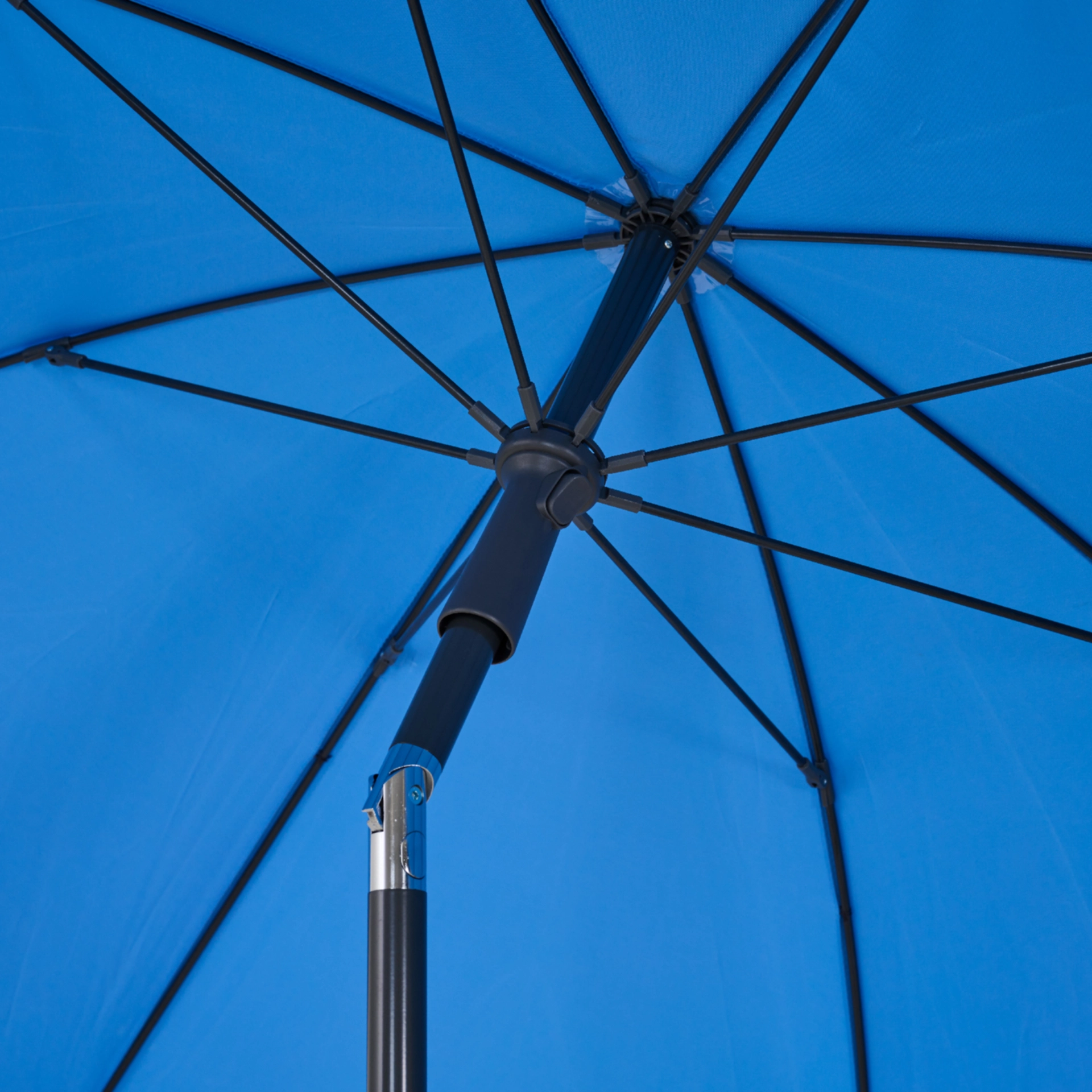 CITY Push tussenstokparaplu | Ø 180 cm | blauw / a...