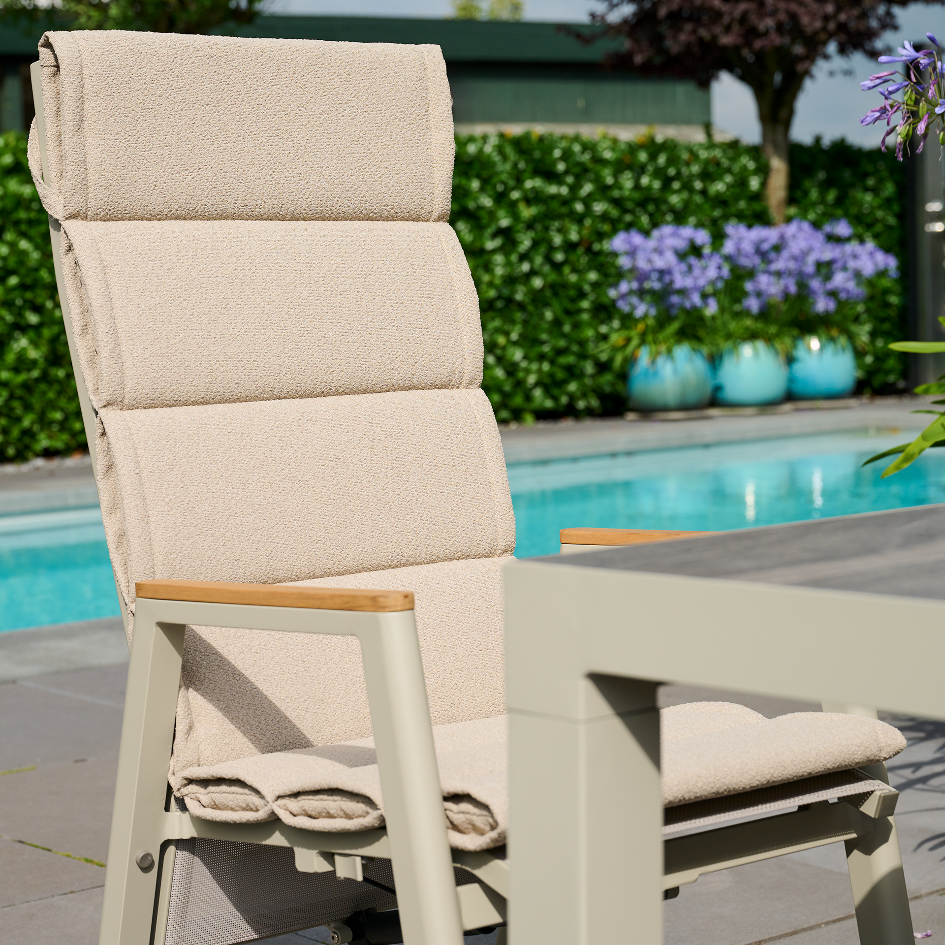 MALU Sesselauflage | toffee | 123 cm