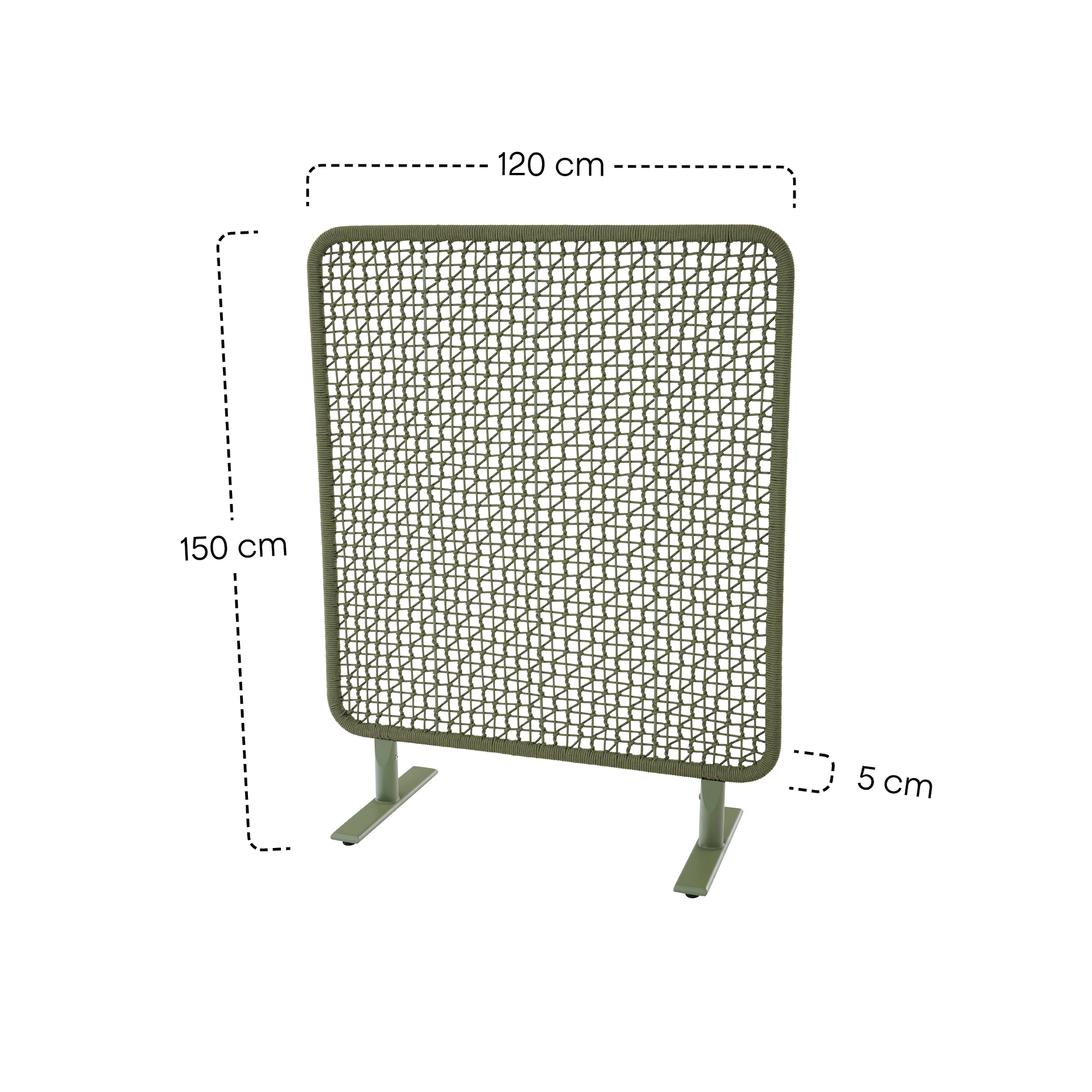 VISTO Raumteiler | 120 x 150 cm | olive