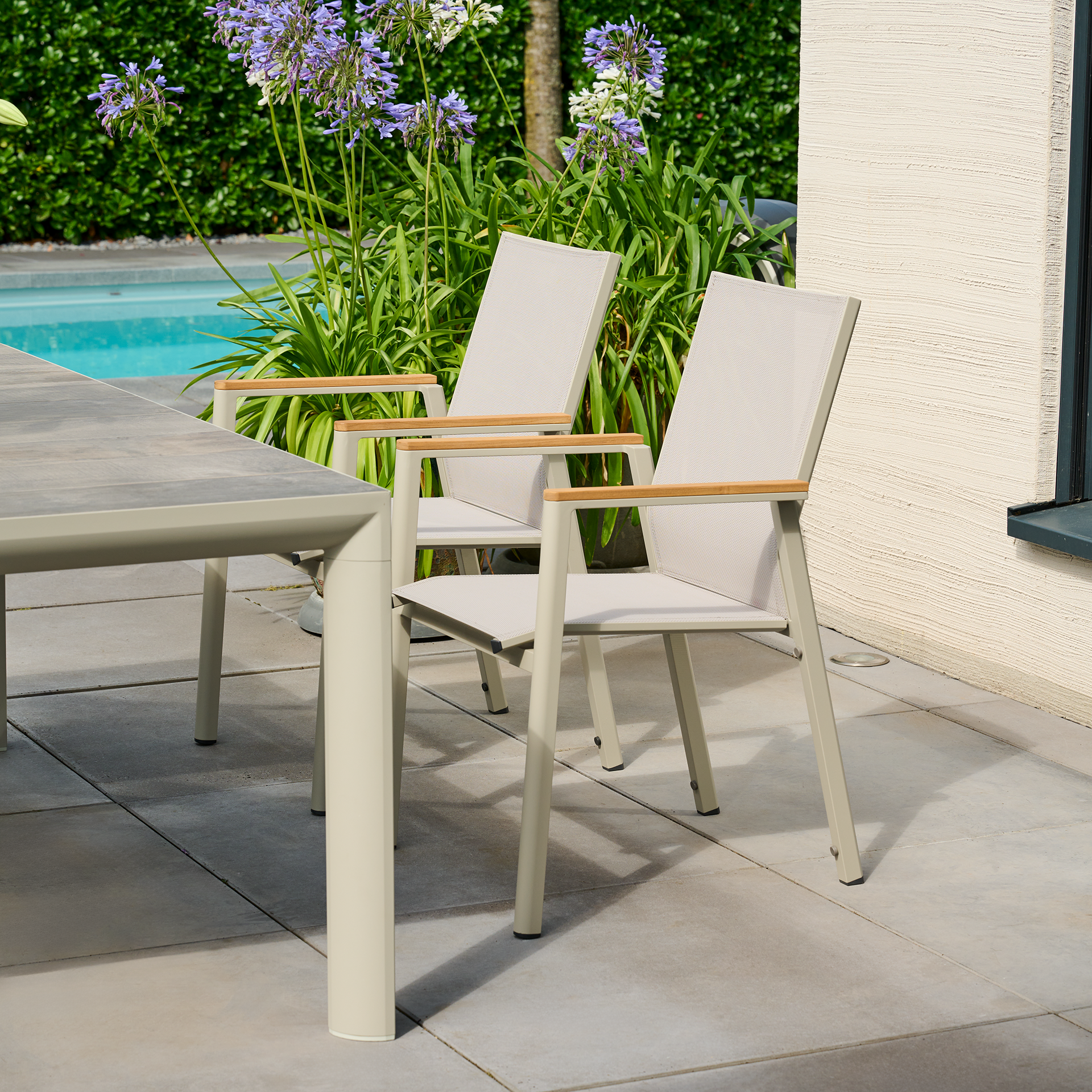 REPTON BOLOGNA | Teakholz FSC 100 %  | taupe grau ...