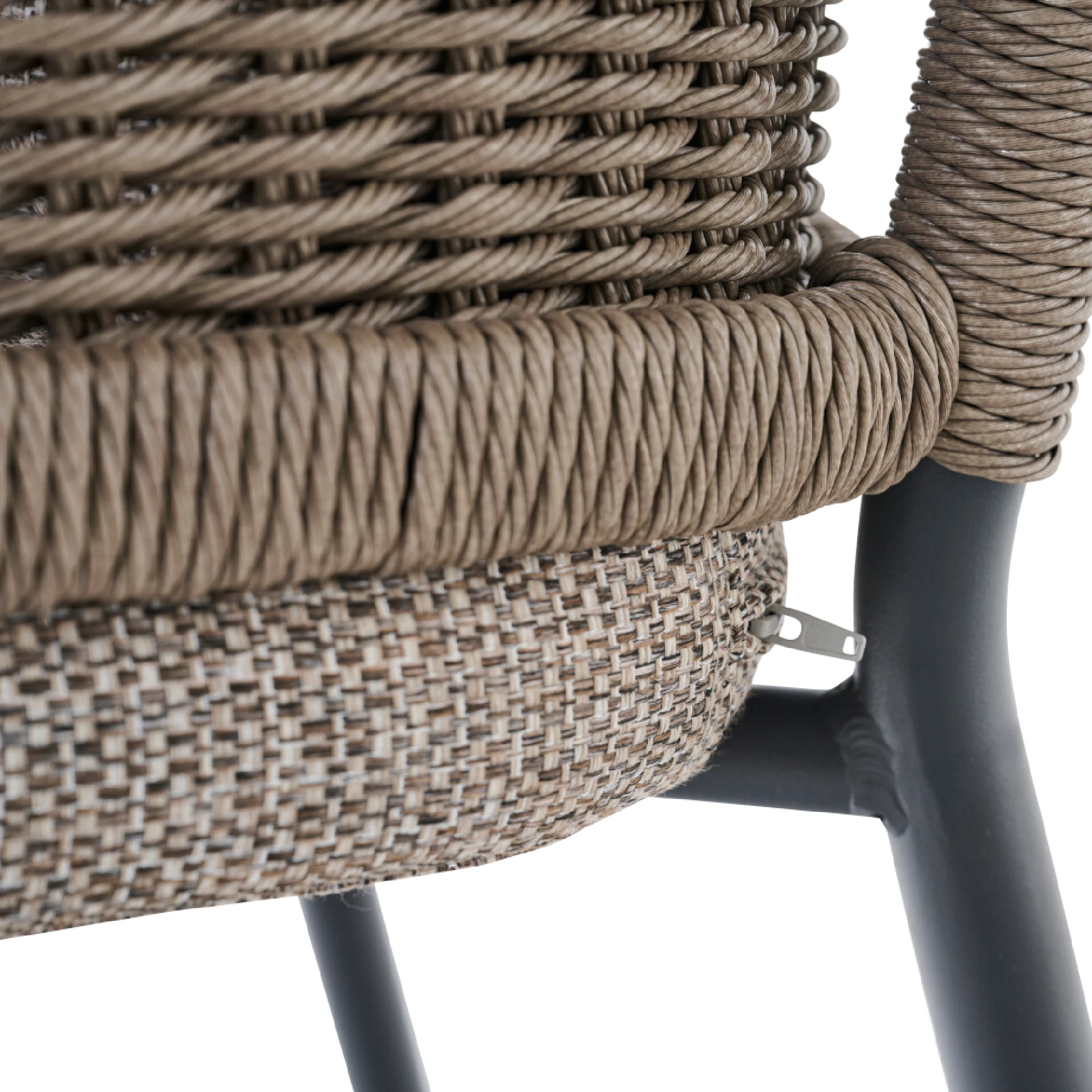 MERANO Stapelsessel | inkl. Kissen | taupe / anthr...