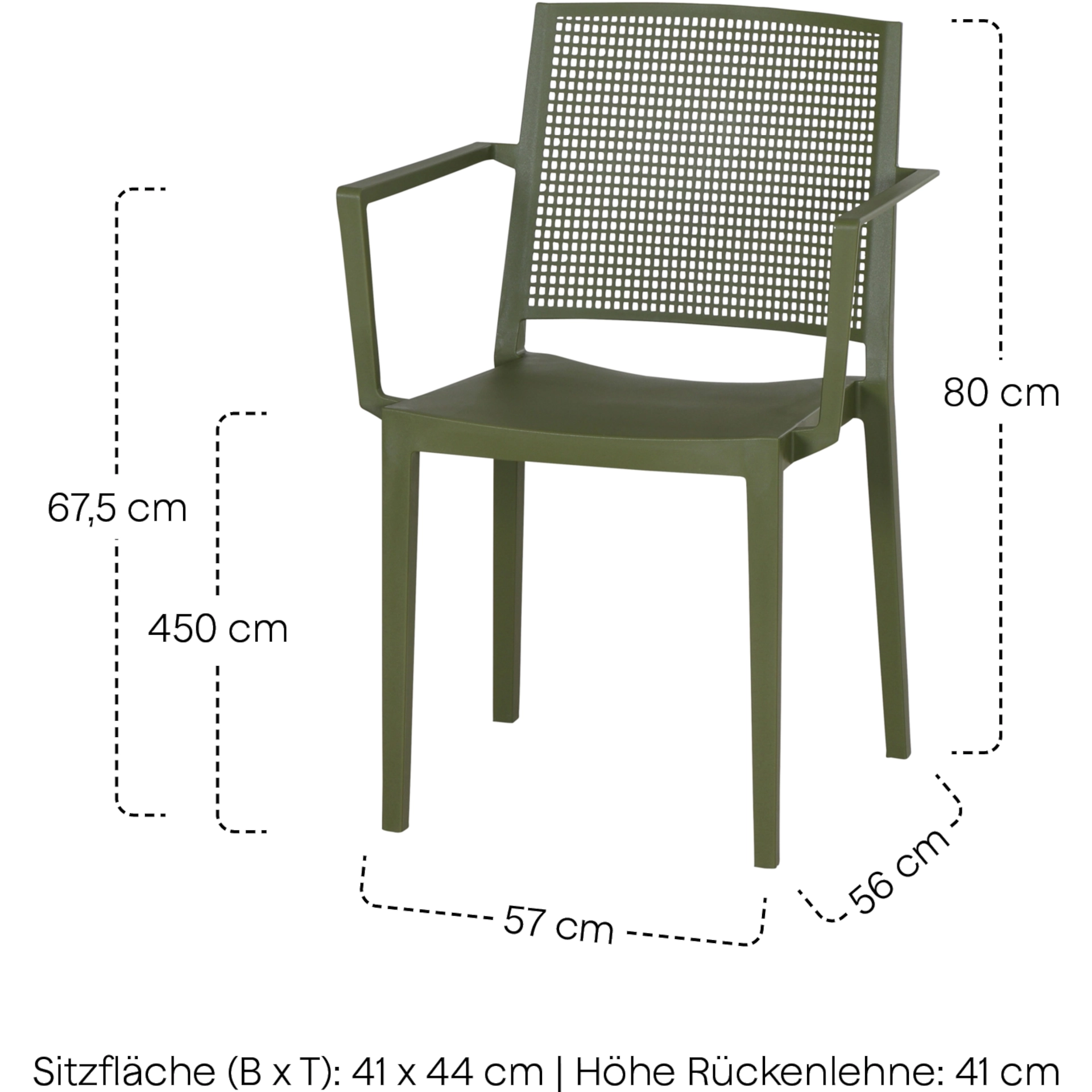 Gartensessel stapelbar Urban Lights Square olive