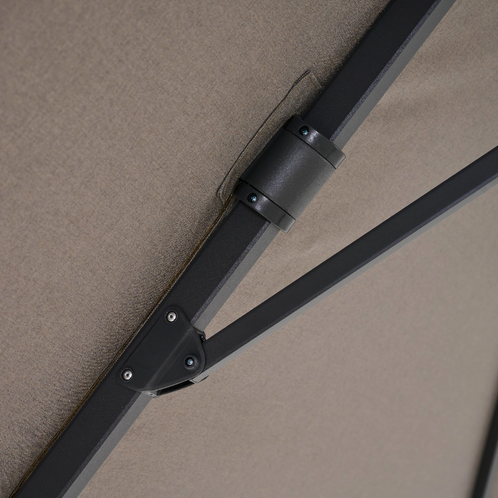 PINO N+ zweefparasol | 350 x 260 cm | taupe gemêleerd...