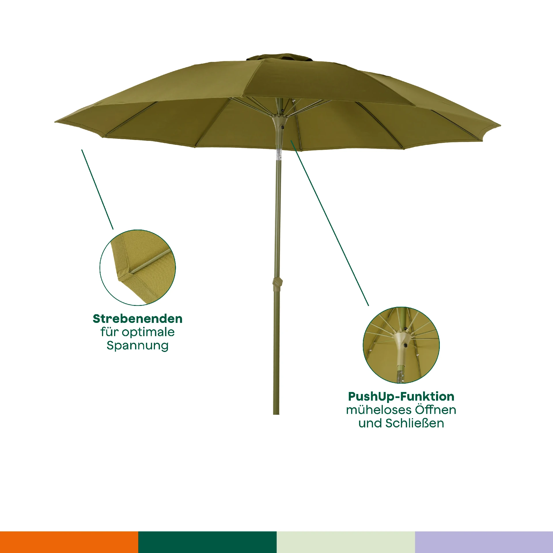 Middenstokparasols | Paolo olijf | SIENA GARDEN