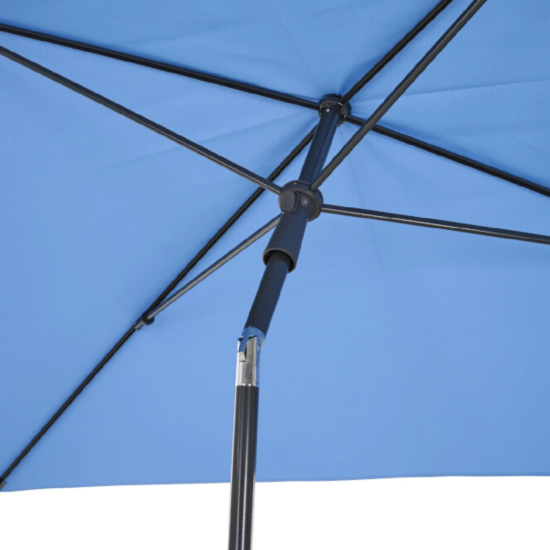 CITY Push Mittelstockschirm | 210 x 140 cm | blau ...