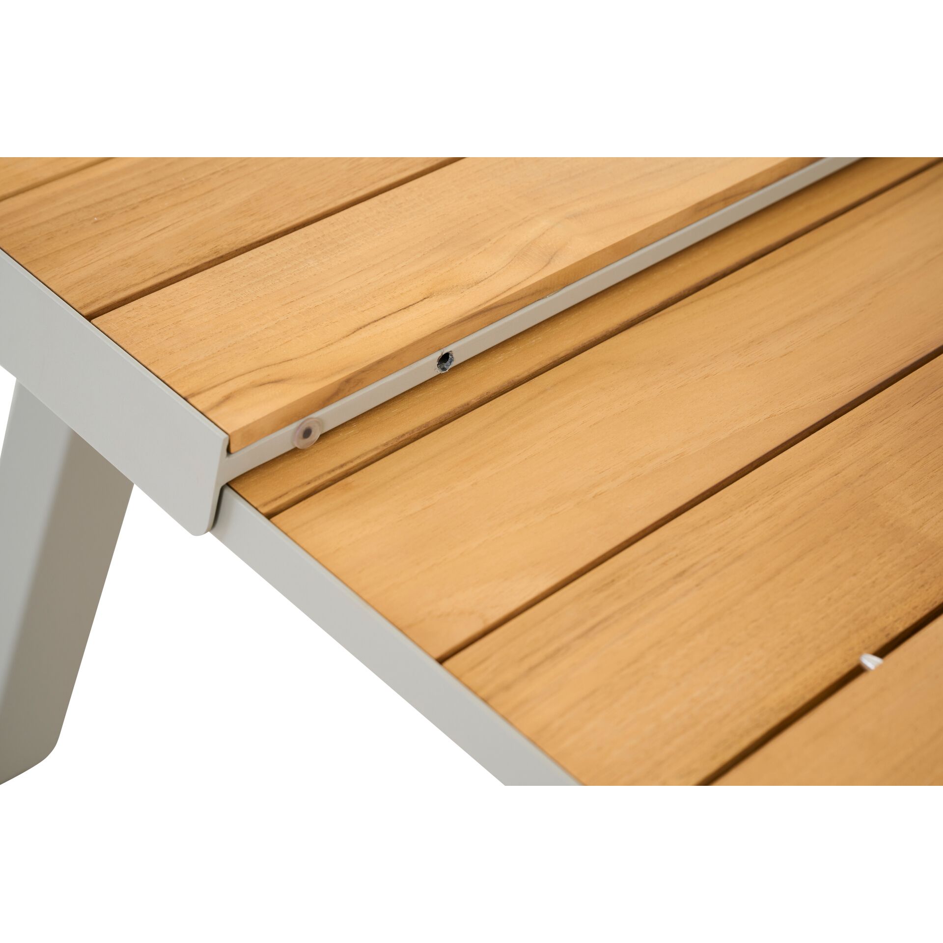 Ausziehtisch TIRANA matt seidengrau / Teak FSC | G...