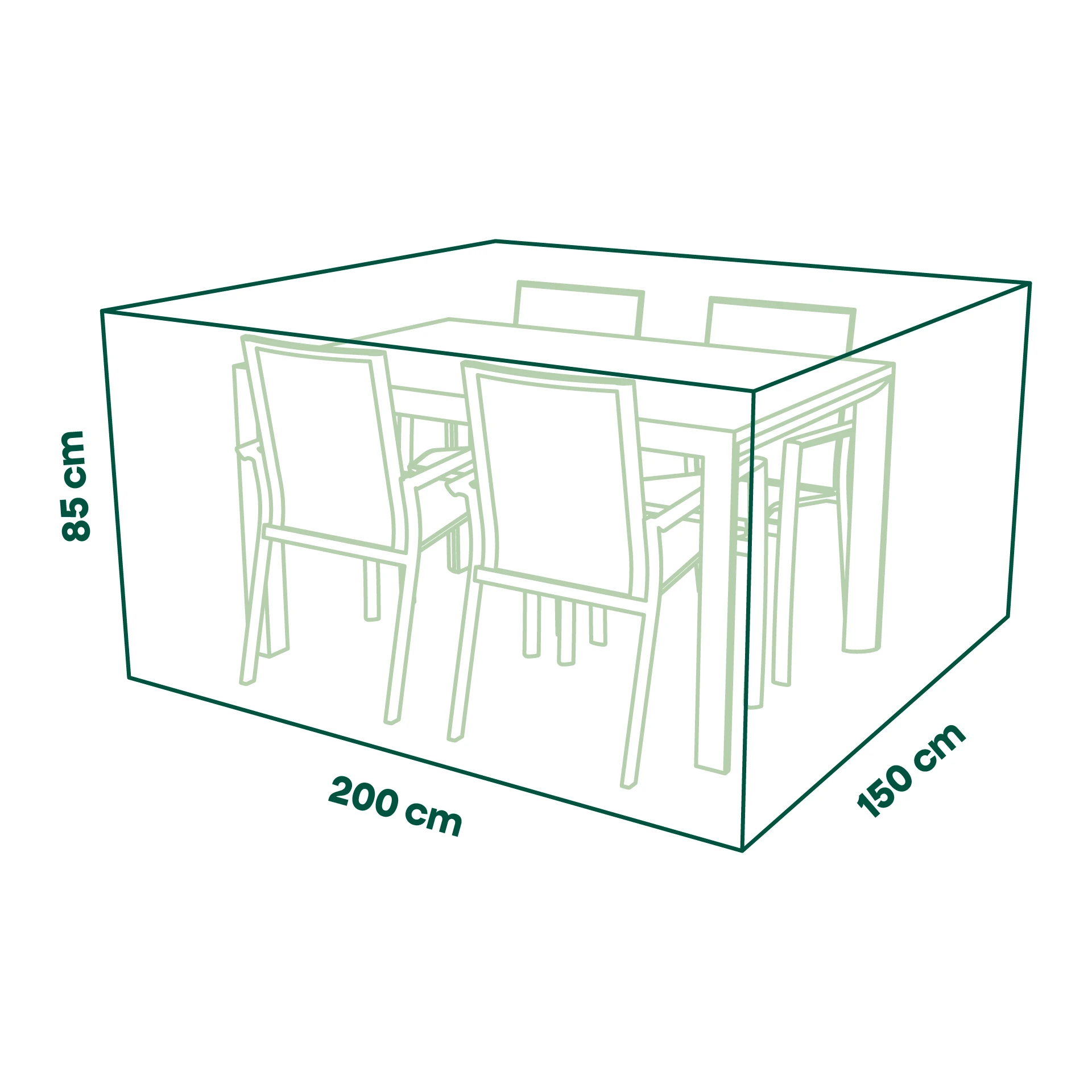 Schutzhülle Plus Sitzgruppe | 200 x 150 x 85 cm