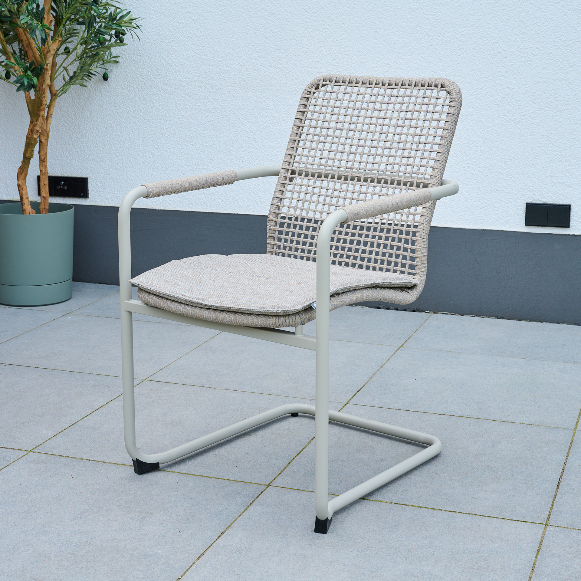 REPTON Schwingstuhl | taupe grau / seidengrau