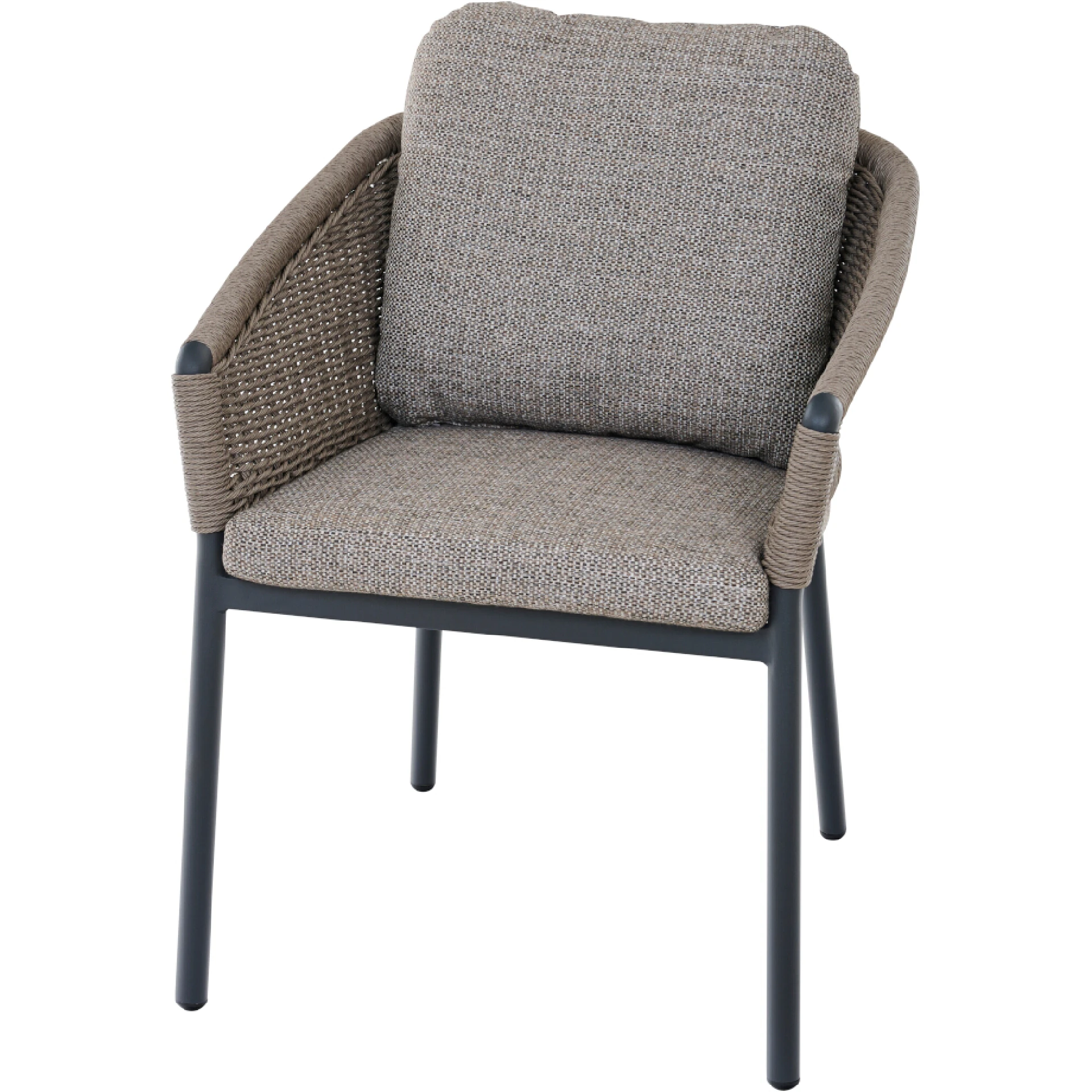 MERANO Stapelsessel | inkl. Kissen | taupe / anthr...