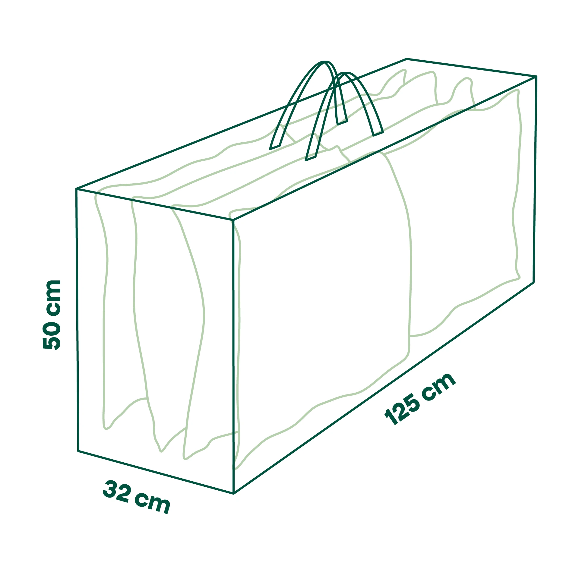 Schutzhülle Tragetasche | 125 x 32 x 50 cm
