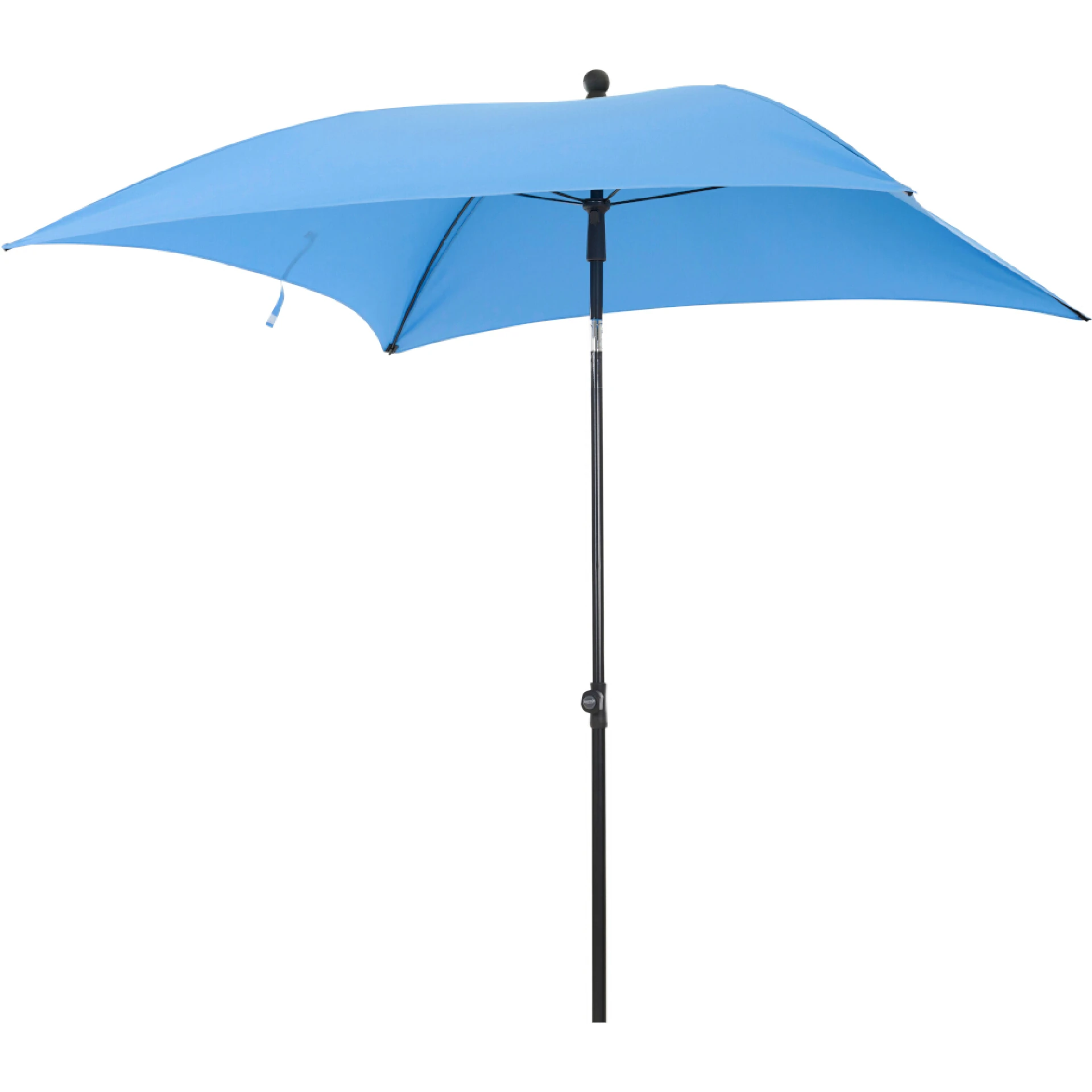 CITY Push Mittelstockschirm | 180 x 180 cm | blau / anthrazit