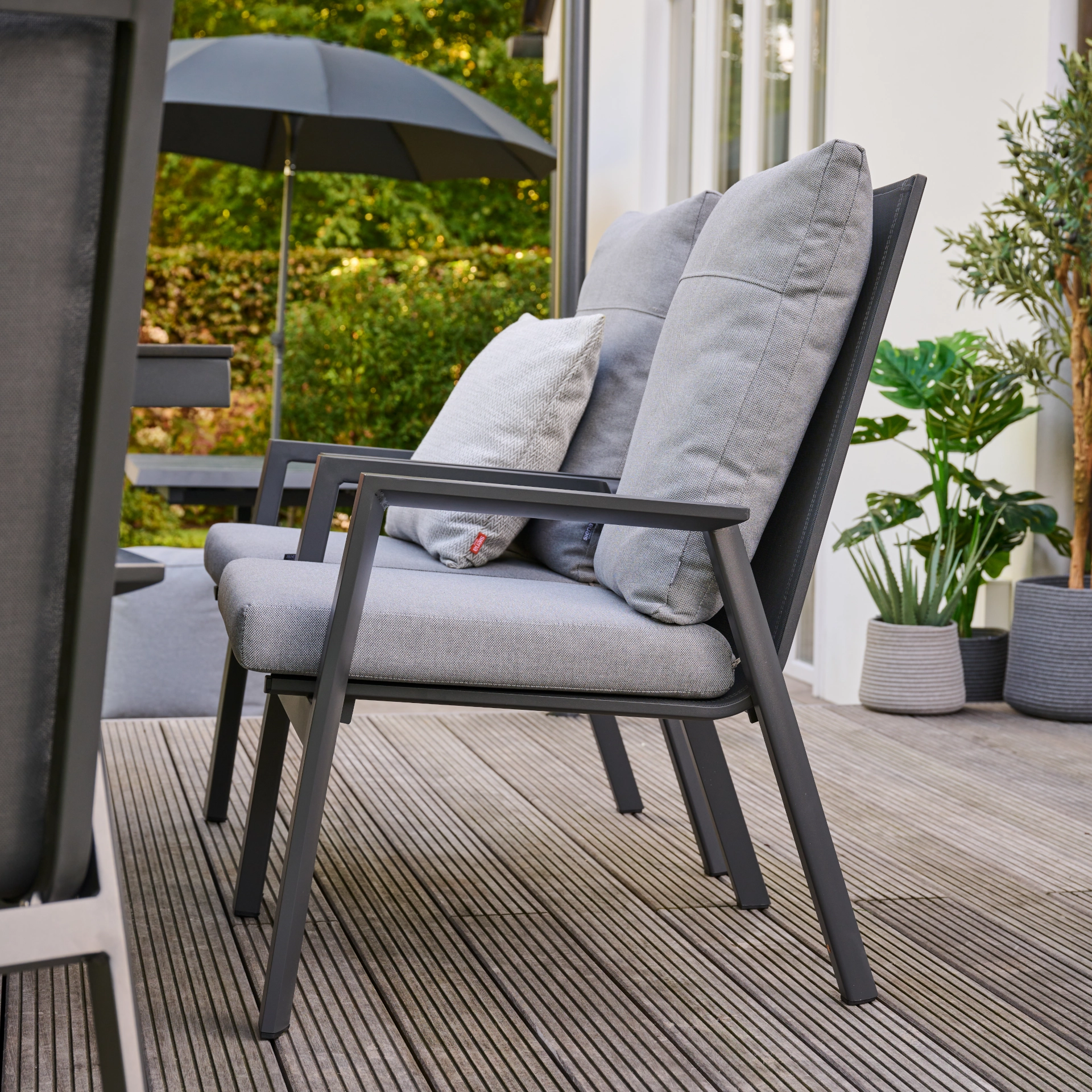 VALENCIA Gartensessel Comfort plus | dunkelgrau / ...