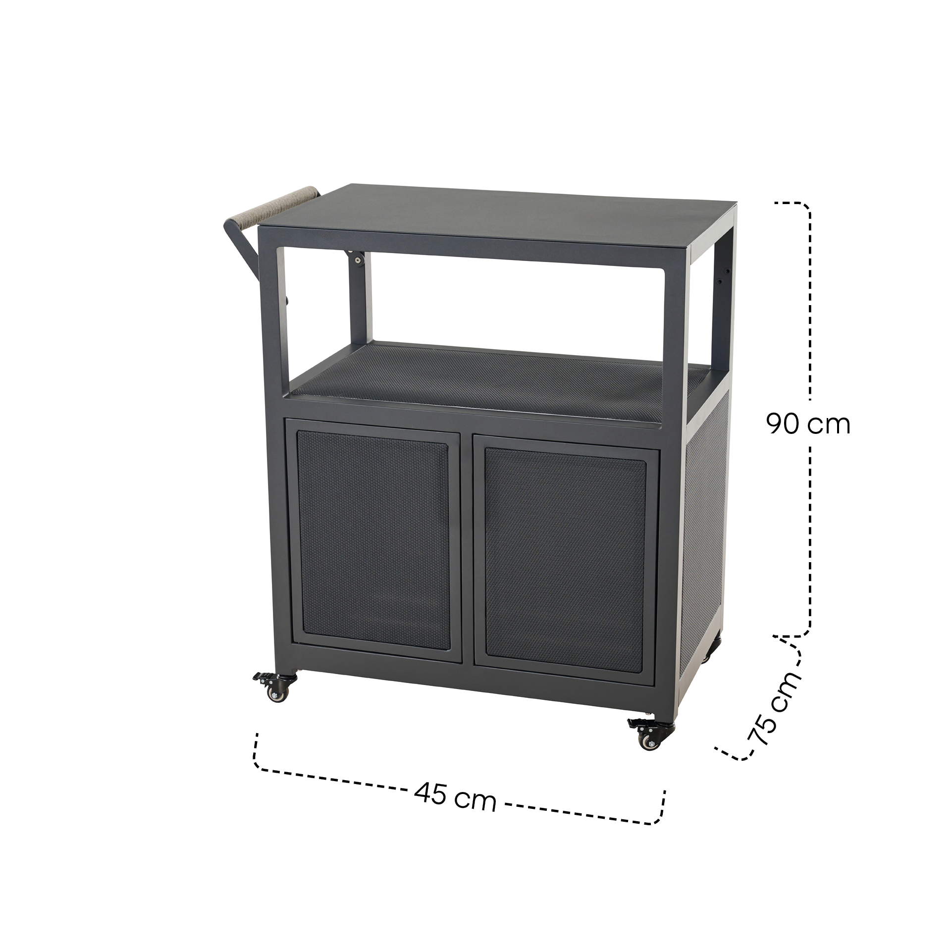 PALMA Servierwagen | klein | 74 x 55 x 88 cm | ant...