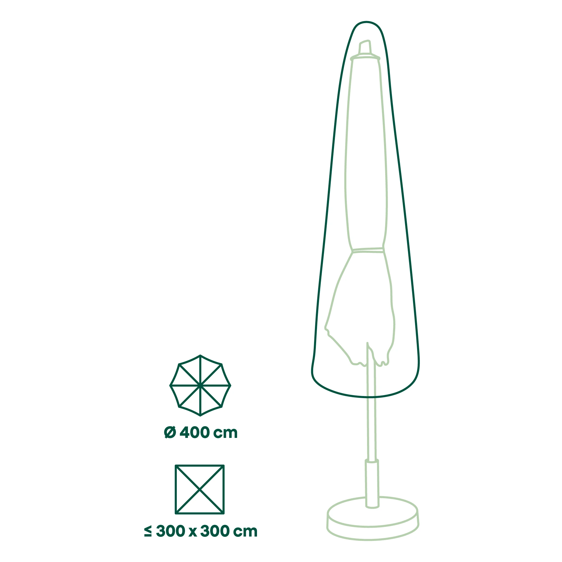 Beschermhoes Plus middenstokparasol | 215 x 30/40 ...