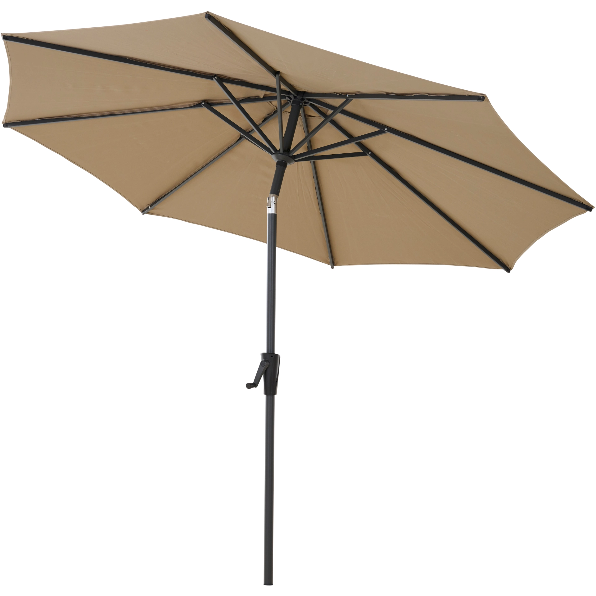 FAGUS Mittelstockschirm Kurbel | Ø 250 cm | taupe...