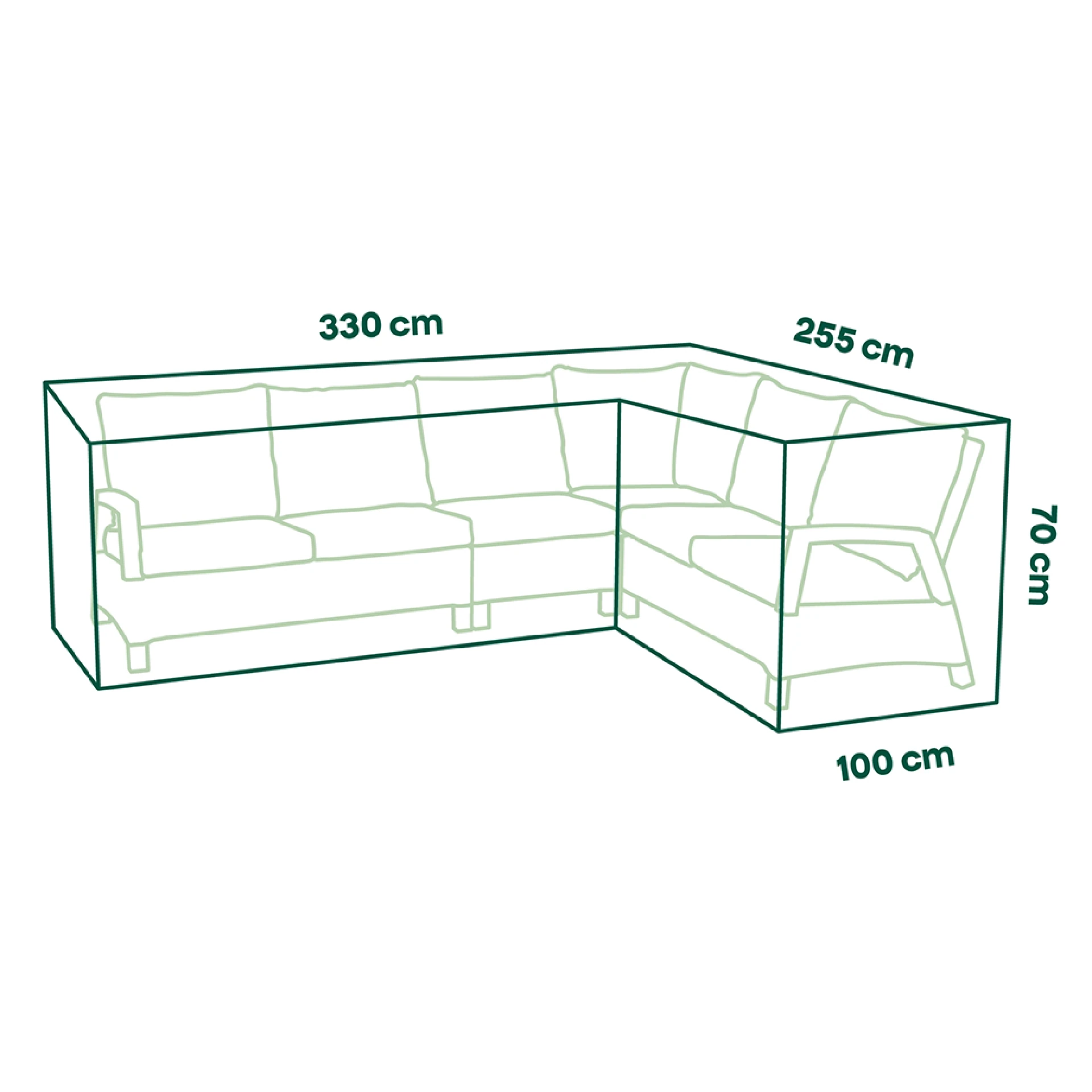 Schutzhülle Plus Loungeset | 330 x 255 x 100 x 70...