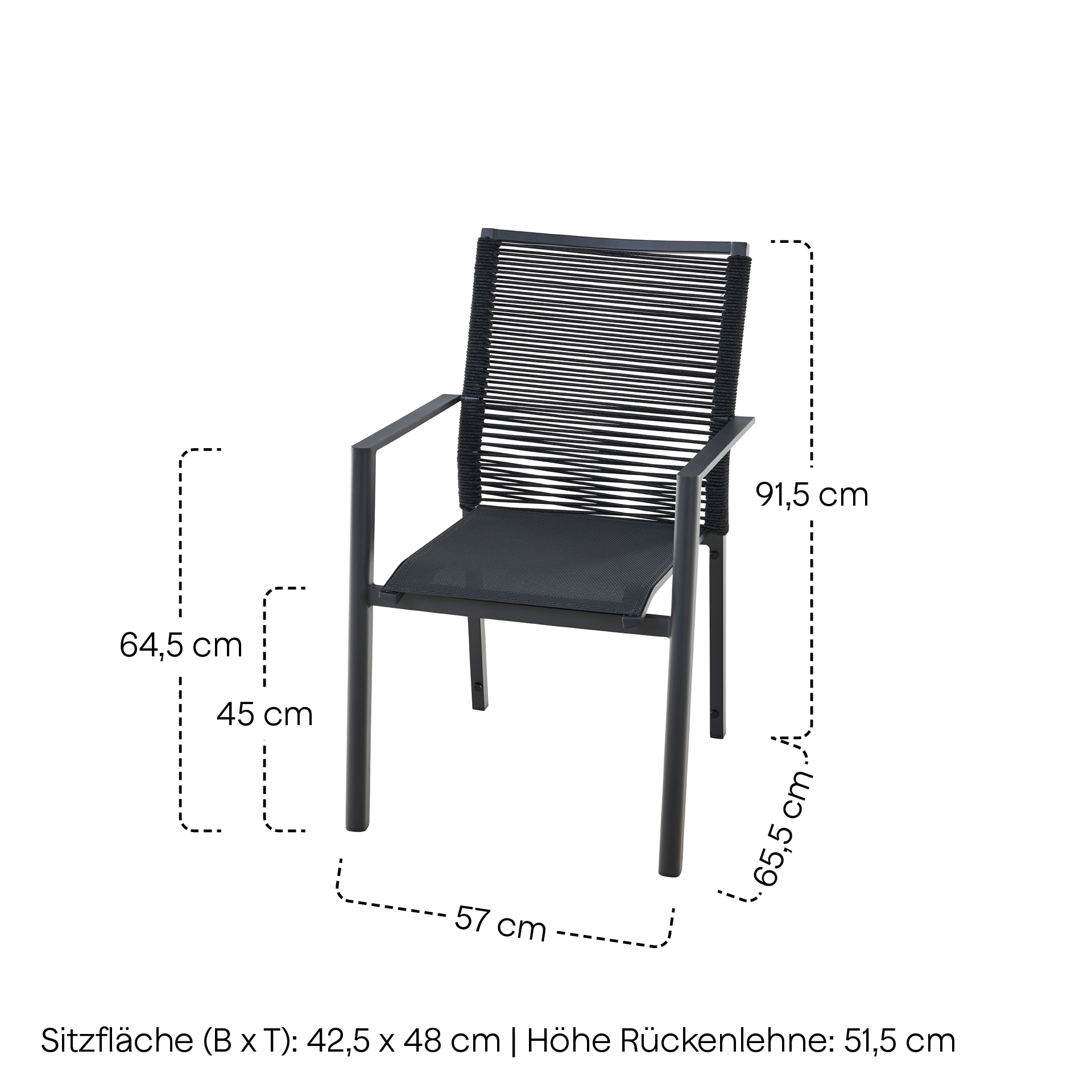 REPTON Stapelsessel | mix schwarz /anthrazit