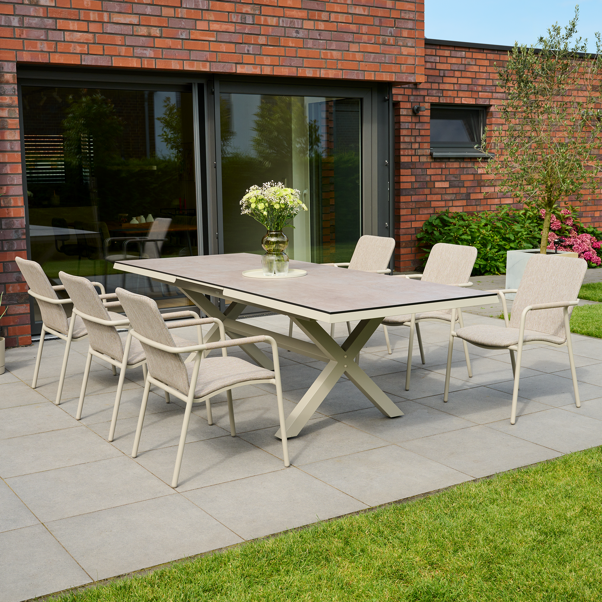 REPTON Stapelsessel | mix taupe /seidengrau