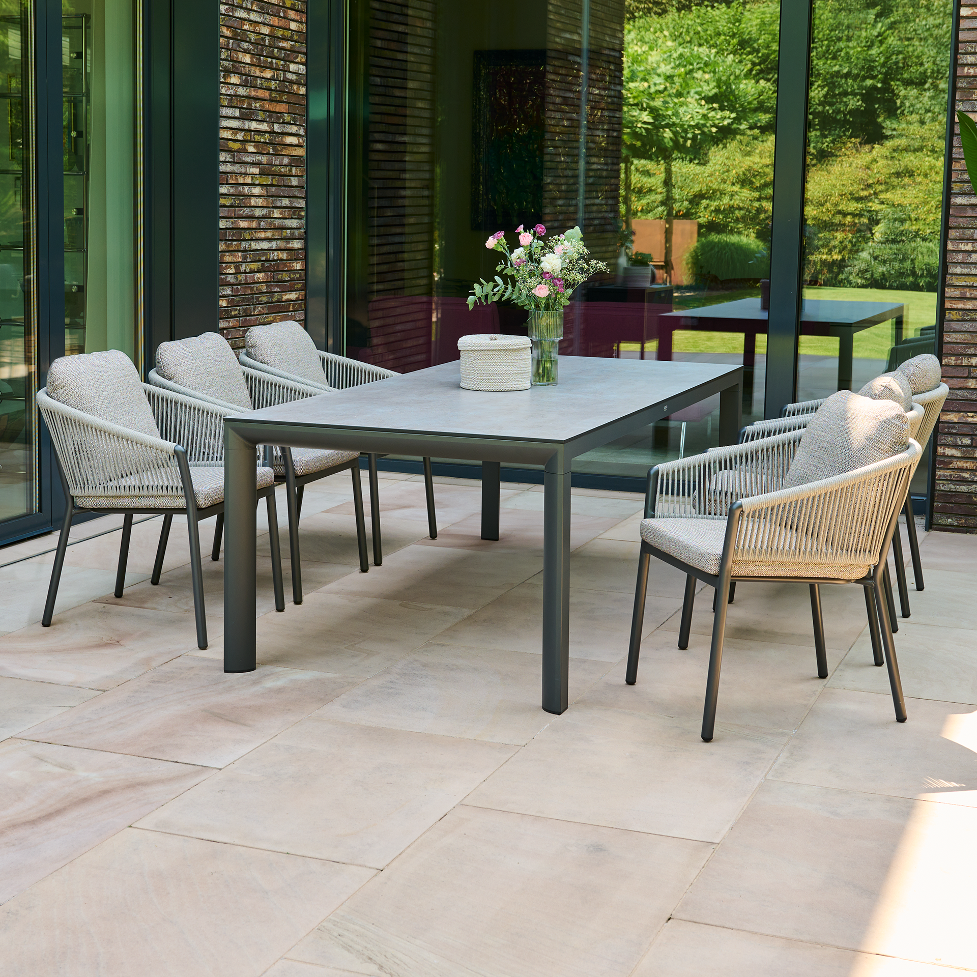 Gartentisch SILVA matt anthrazit / HPL | Esstisch ...