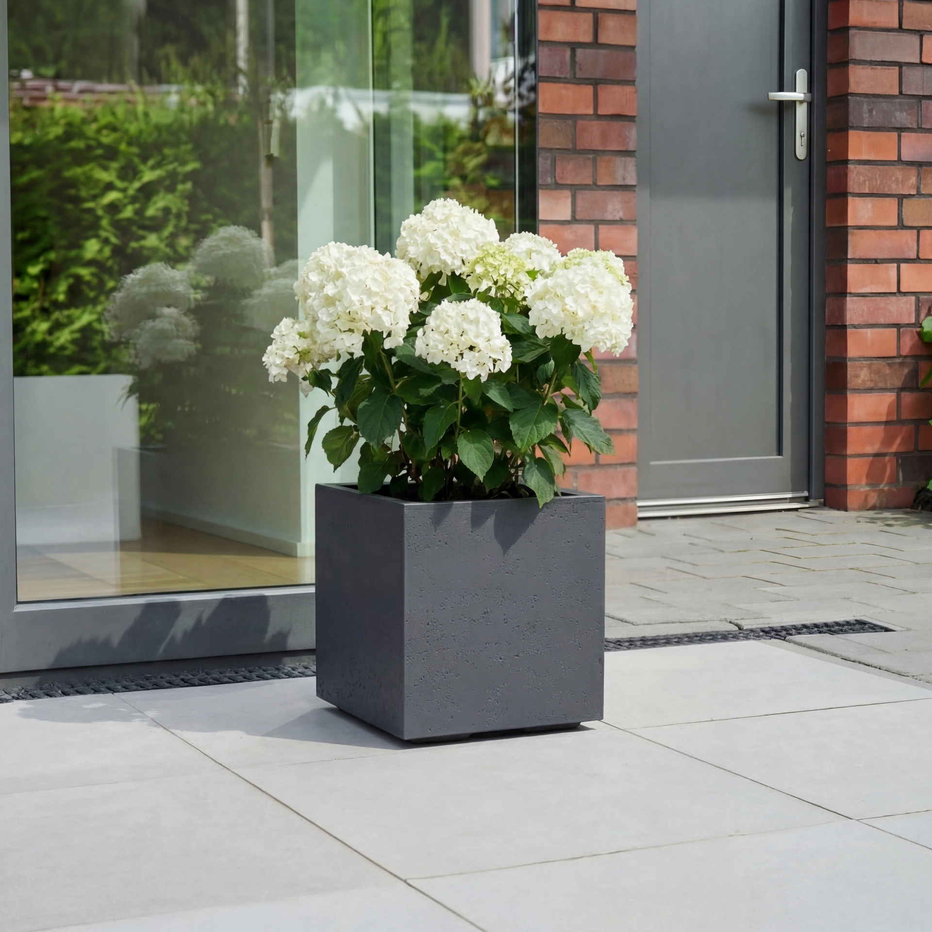 JUNO  Pflanzkübel | 30 x 30 x 30 cm | anthrazit