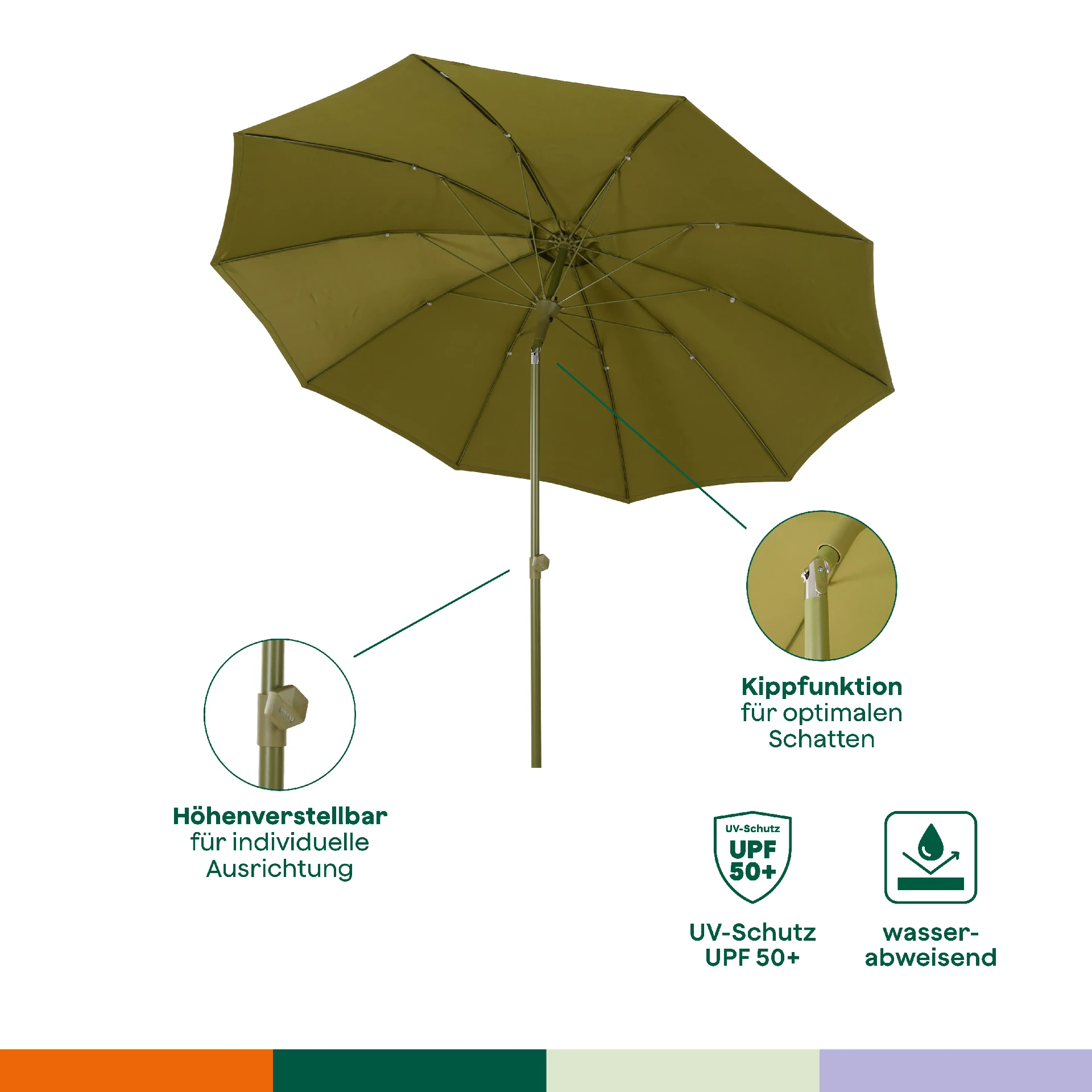 Middenstokparasols | Paolo olijf | SIENA GARDEN