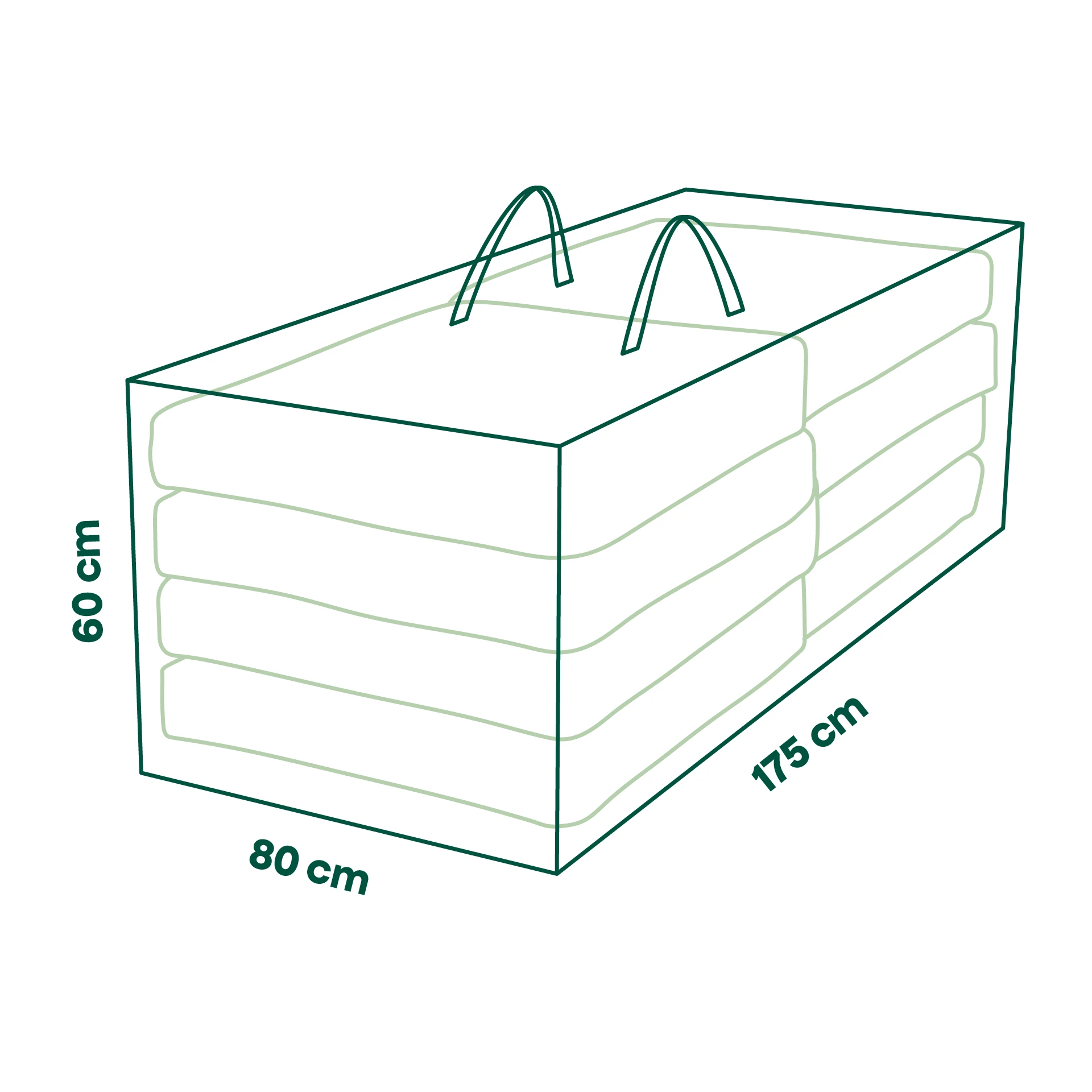 Schutzhülle Plus Tragetasche | 175 x 80 x 60 cm