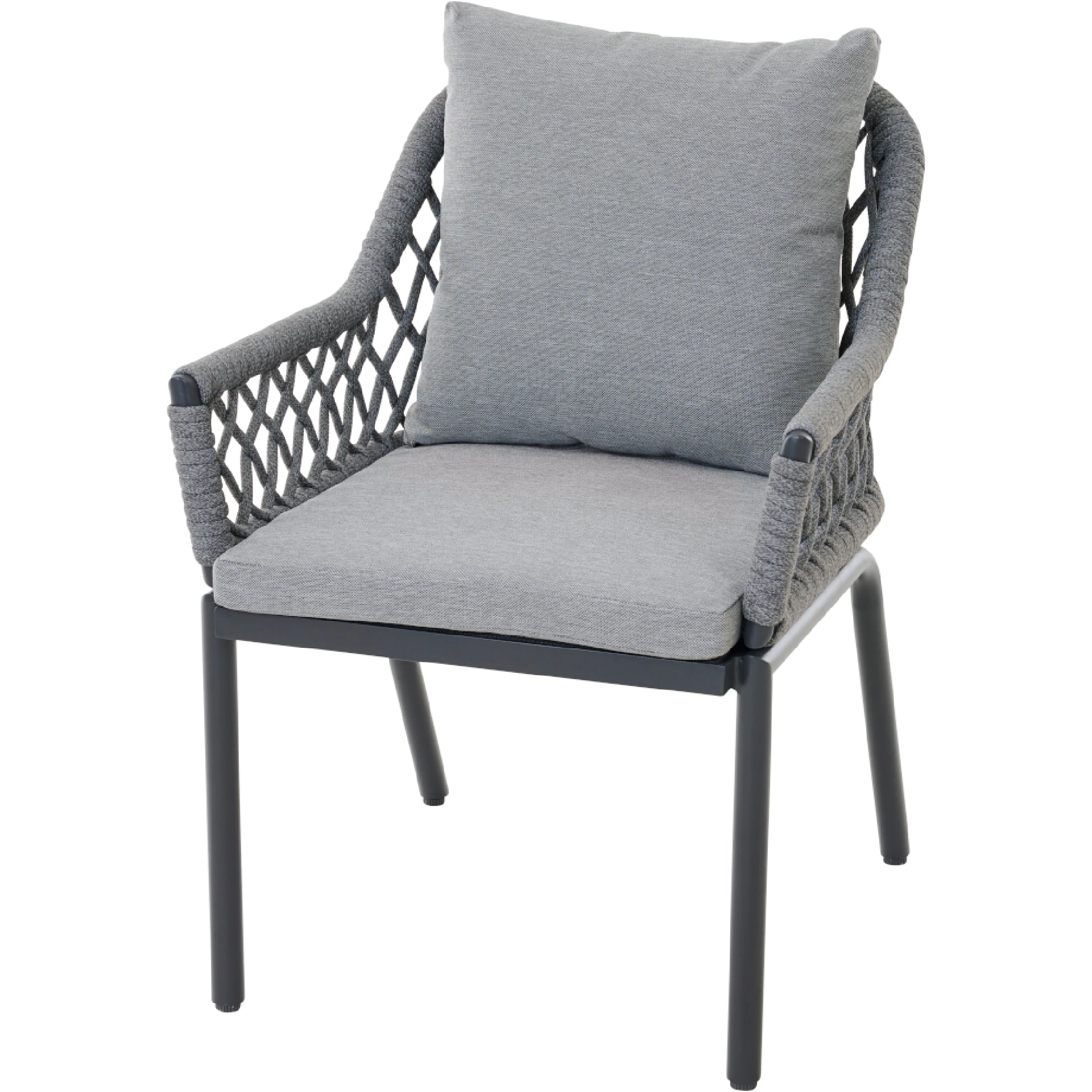 CHESTER Gartensessel | hellgrau mix / anthrazit