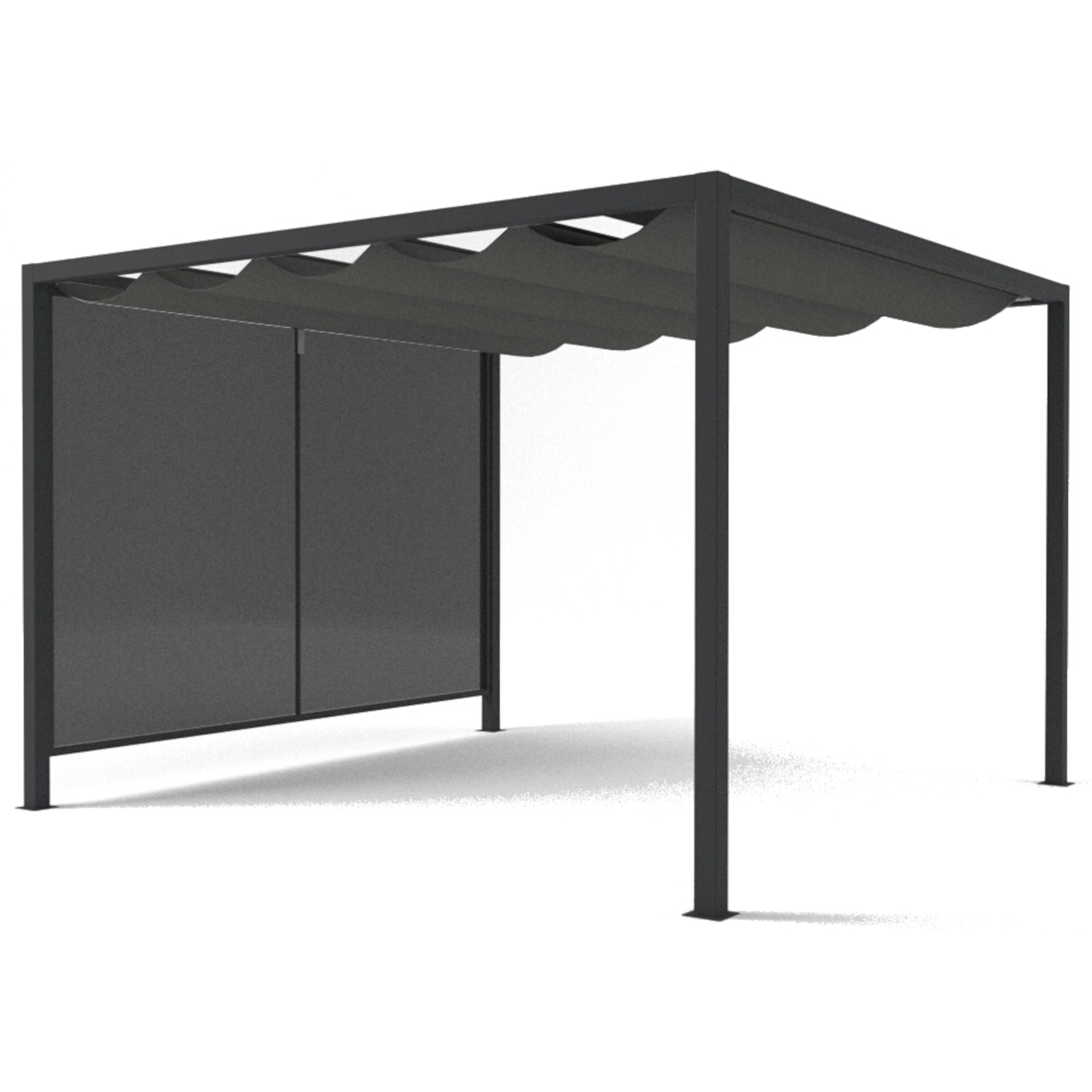 Schattenmanufaktur® Set | Libera Basis + Dachbezug + Sichtblende | matt-anthrazit Schattenmanufaktur® Set | Libera Basis + Dachbezug + Sichtblende | matt-anthrazit