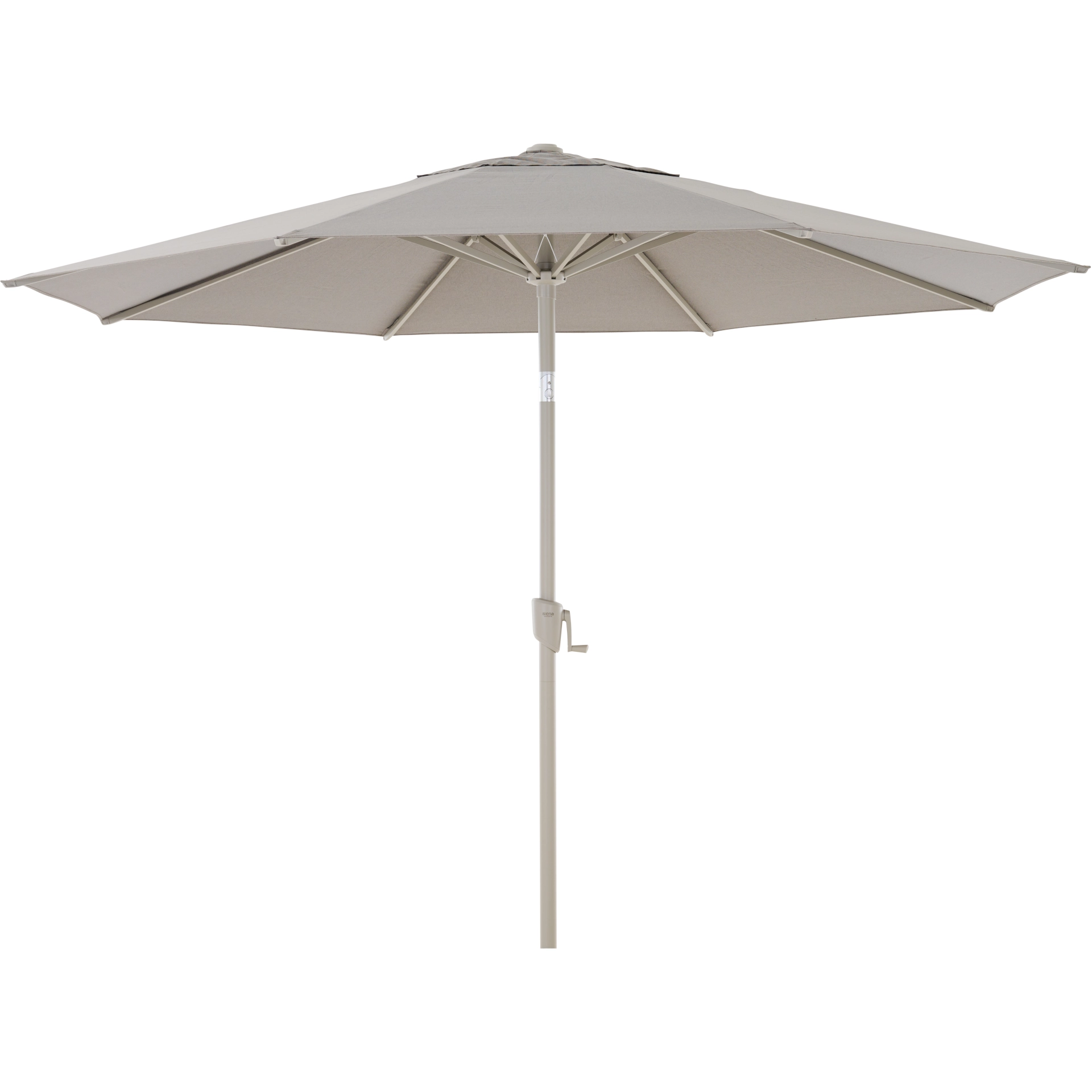 PINO Mittelstockschirm | Ø 300 cm | taupe-meliert / seidengrau