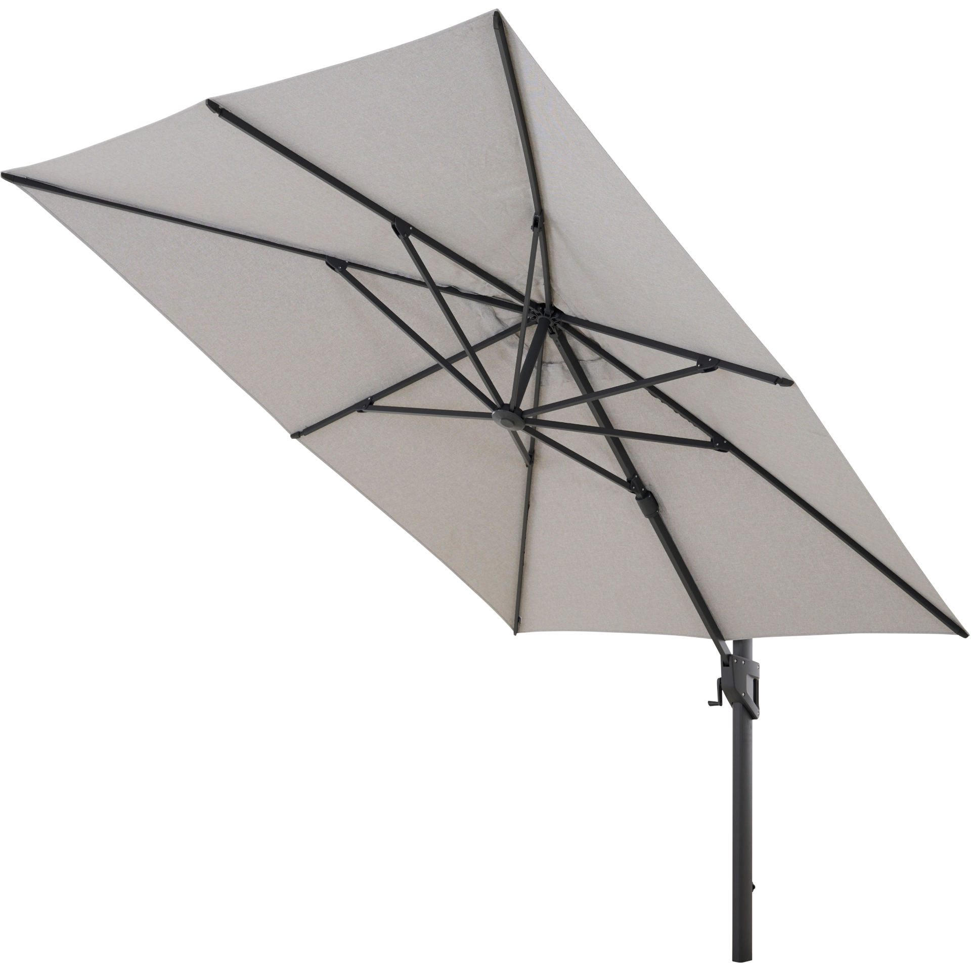 PINO zweefparasol | 310 x 210 cm | grijs gemêleerd / a...