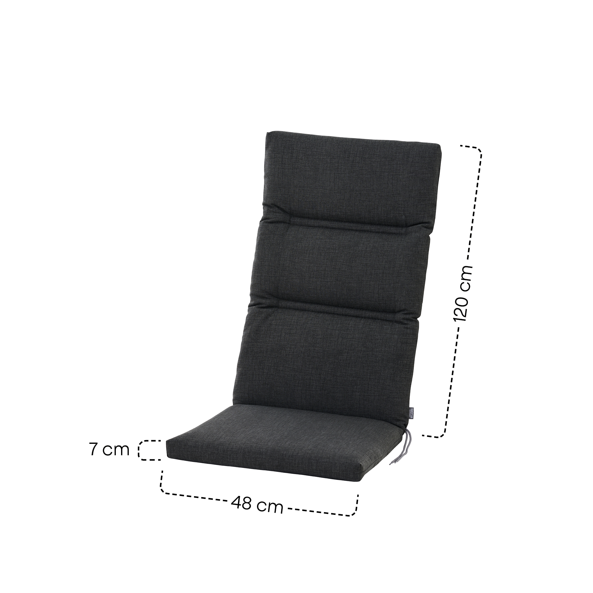 COMFORT Sesselauflage | anthrazit | 120 cm