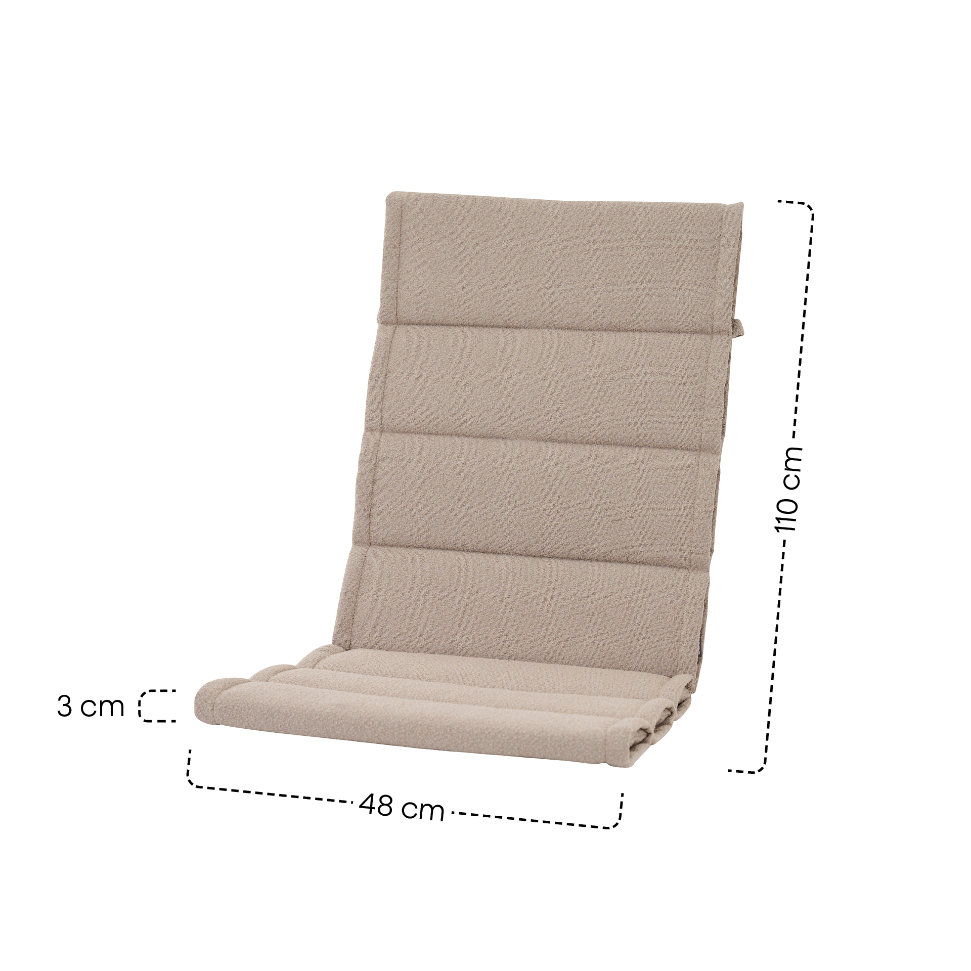 MALU Sesselauflage | toffee | 110 cm