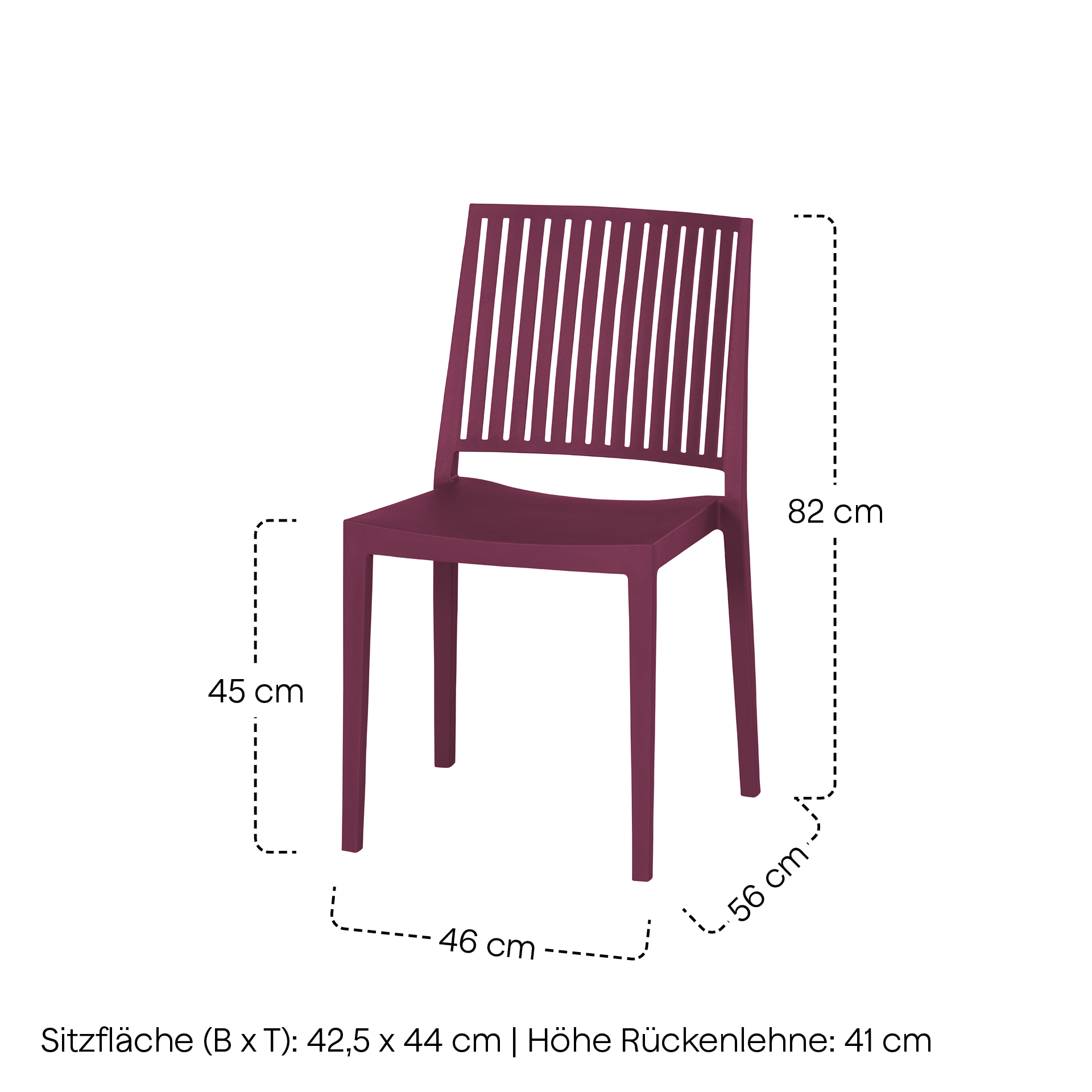 LANE Stapelstuhl | bordeaux | Urban Lights