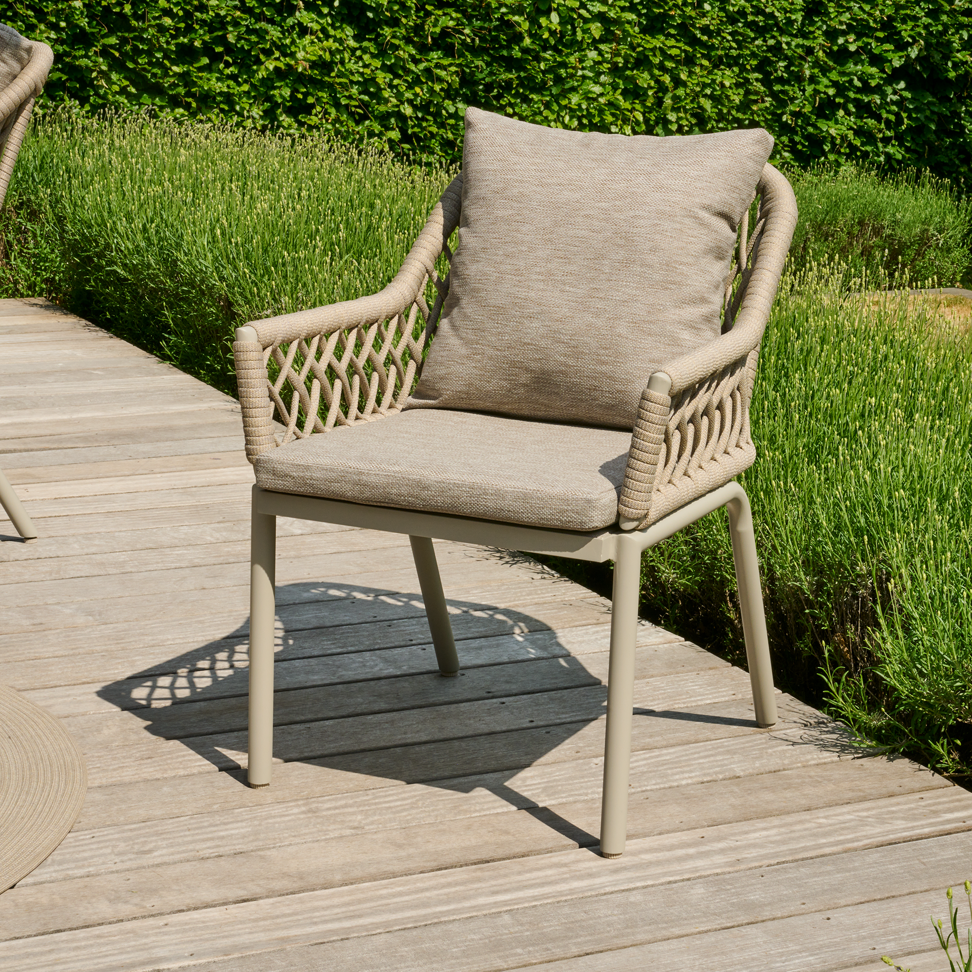 CHESTER Gartensessel | taupe grau / seidengrau