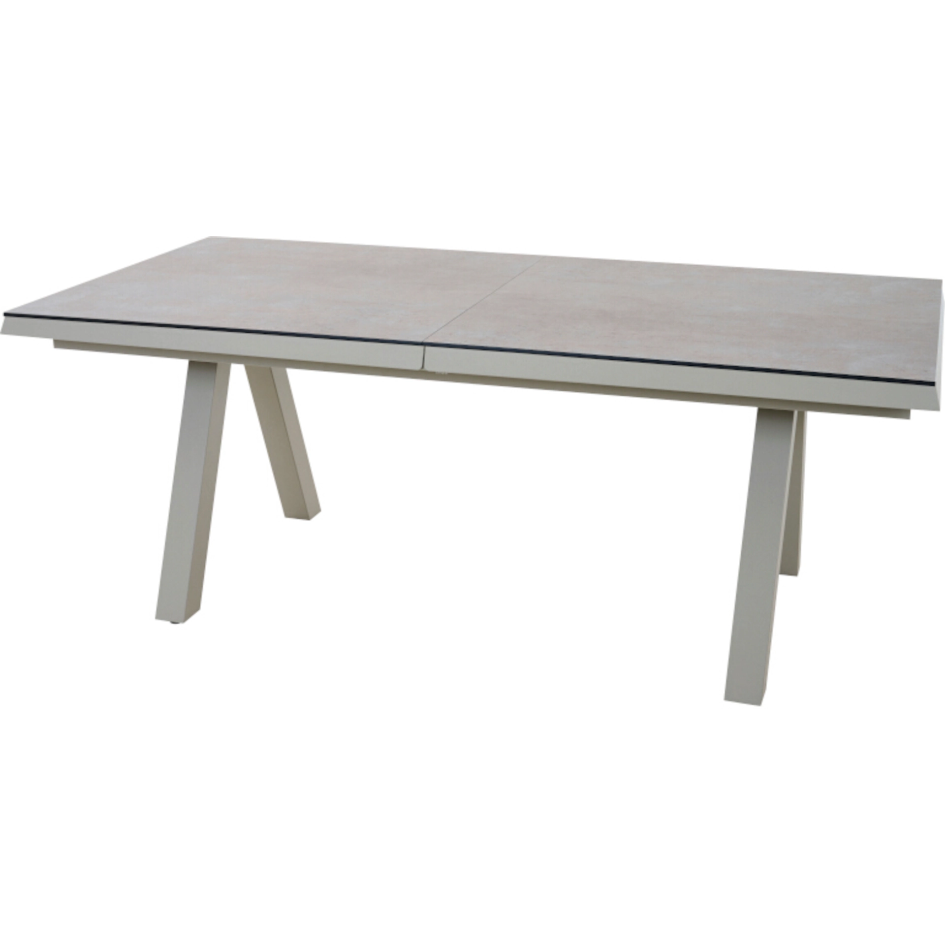 TIRANA Gartentisch ausziehbar | 200/260 x 100 cm | HPL beton