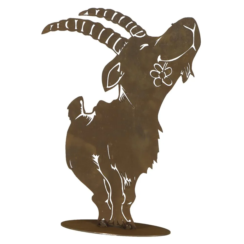 Steinbock groß auf Platte