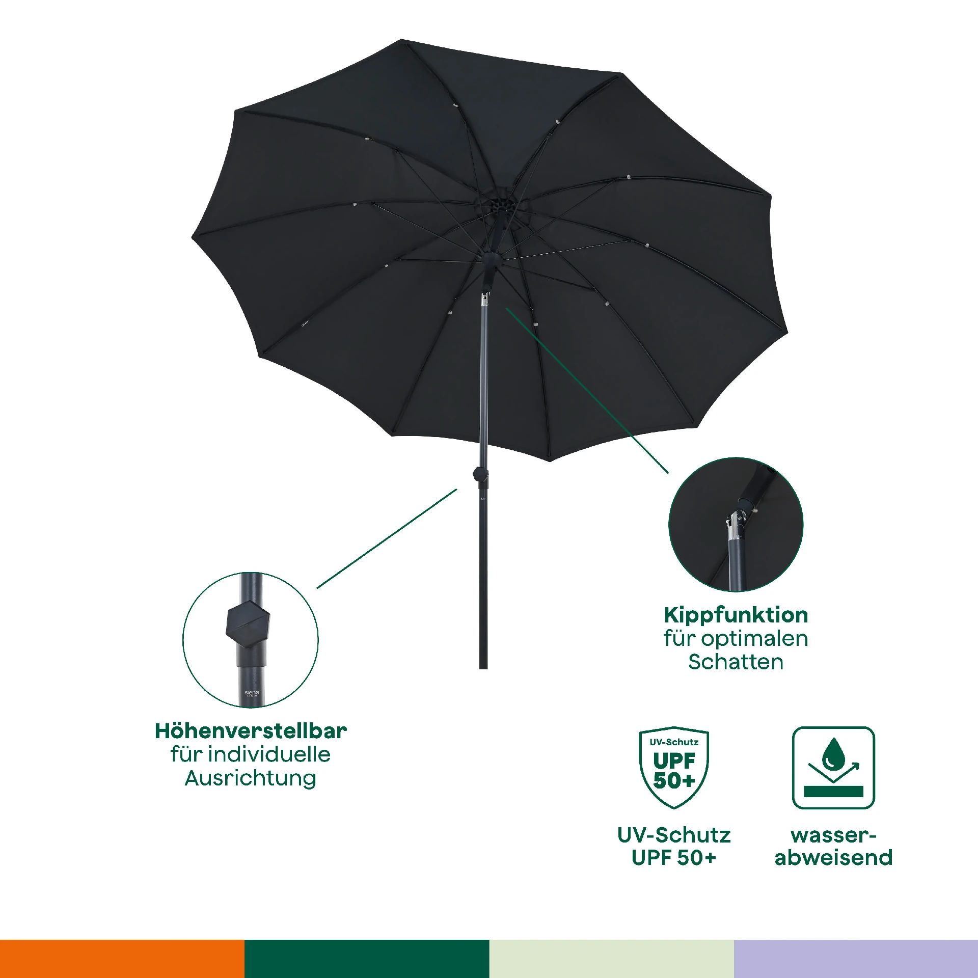 Mittelstockschirme | Paolo anthrazit | SIENA GARDE...