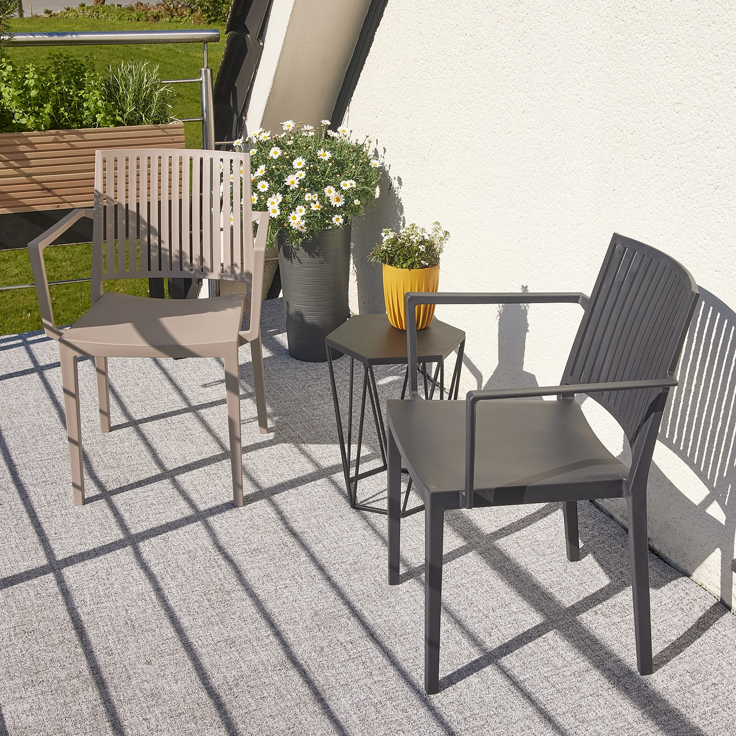 Gartensessel stapelbar Urban Lights Lane taupe