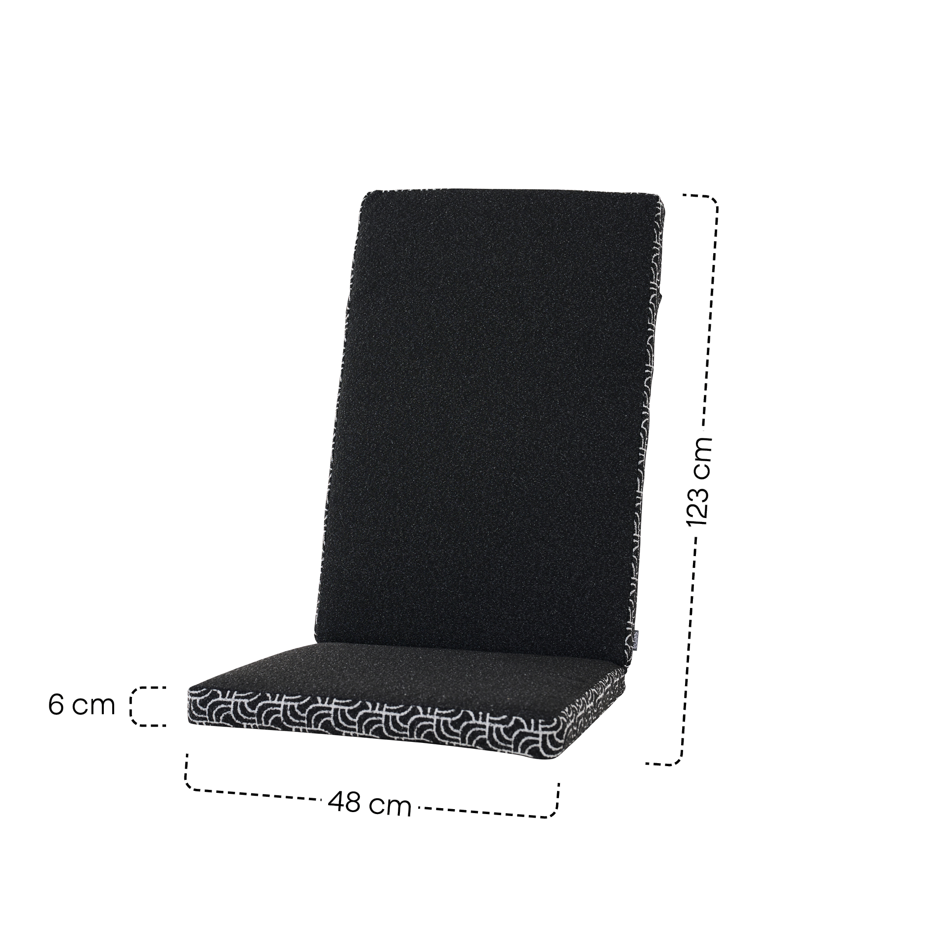 BLACK & WHITE Sesselauflage | 123 cm