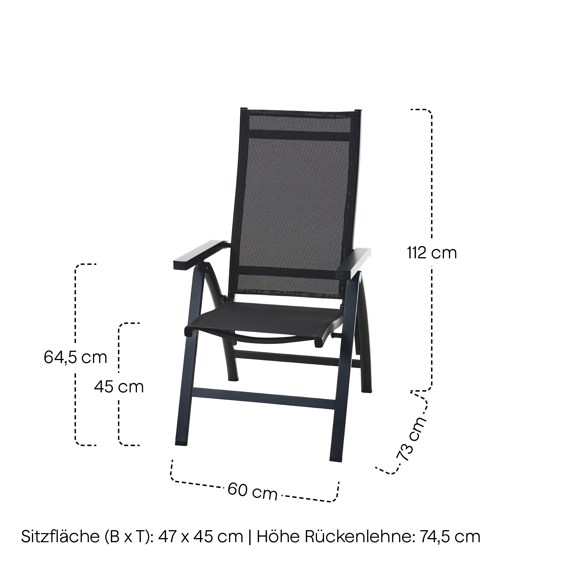 TAYLOR Klappsessel | mix grey / anthrazit