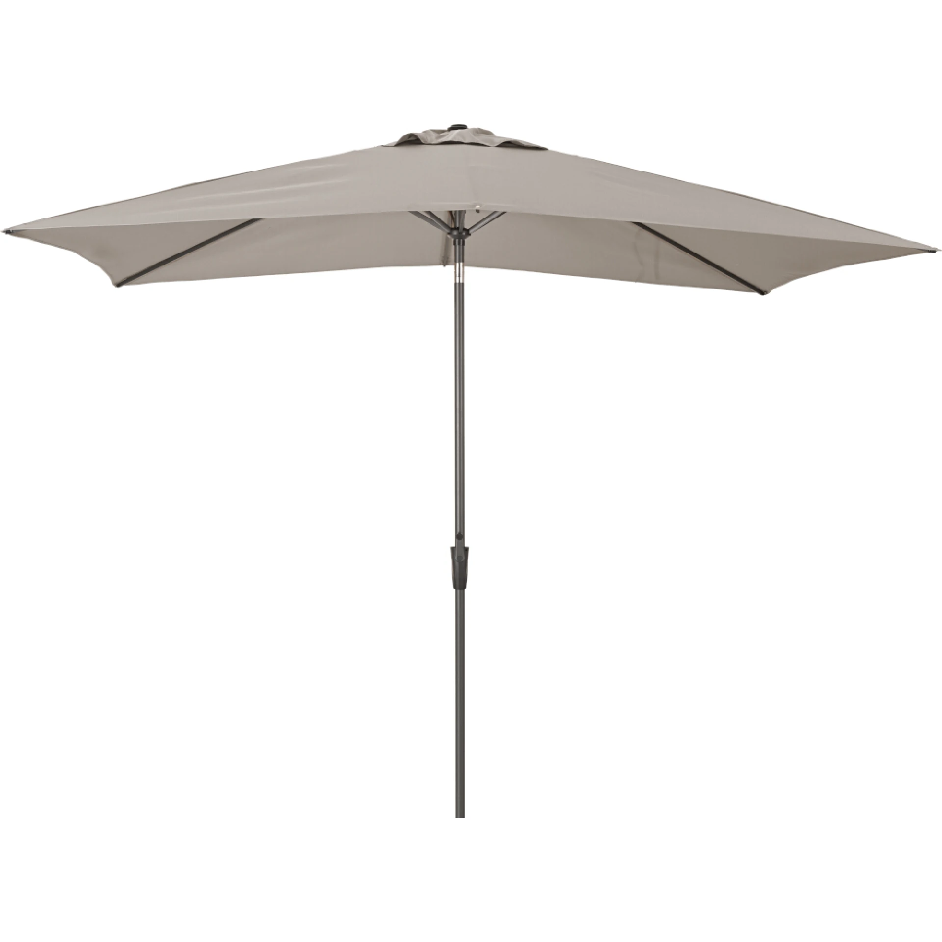 FAGUS Mittelstockschirm Kurbel | 300 x 200 cm | taupe / anthrazit